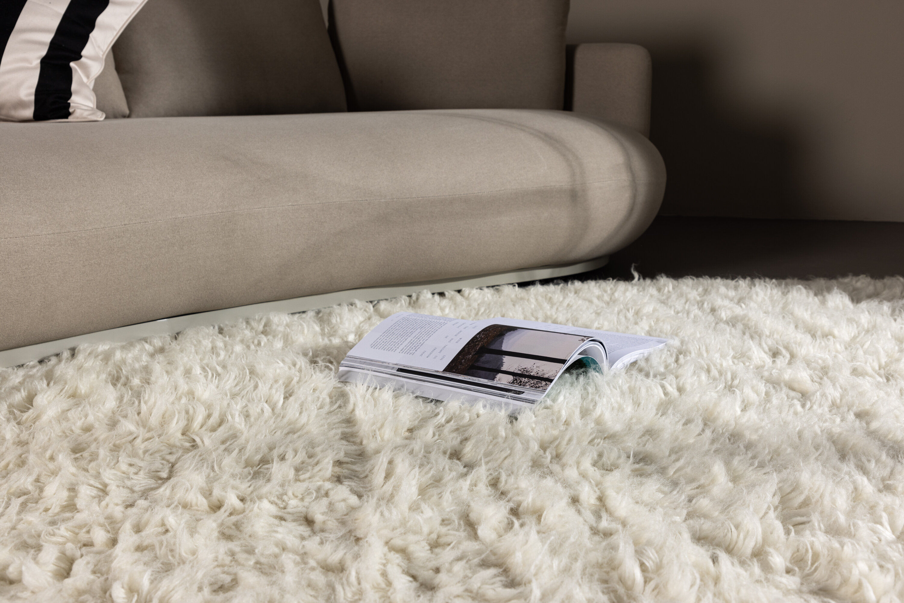 Leiko Teppich Wolle 160x230cm Weiß