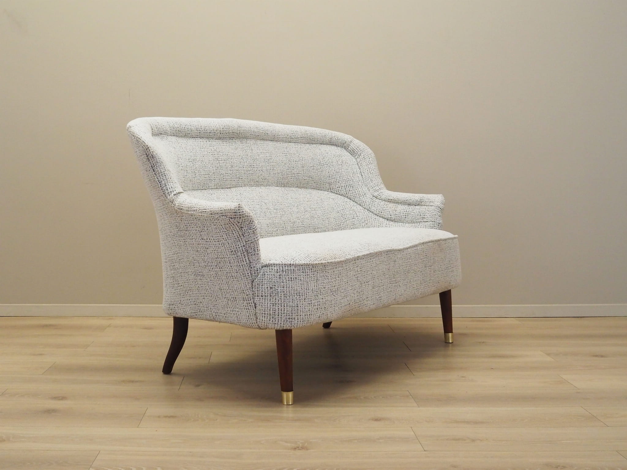 2-Sitzer Sofa Mischgewebe Weiß 1960er Jahre