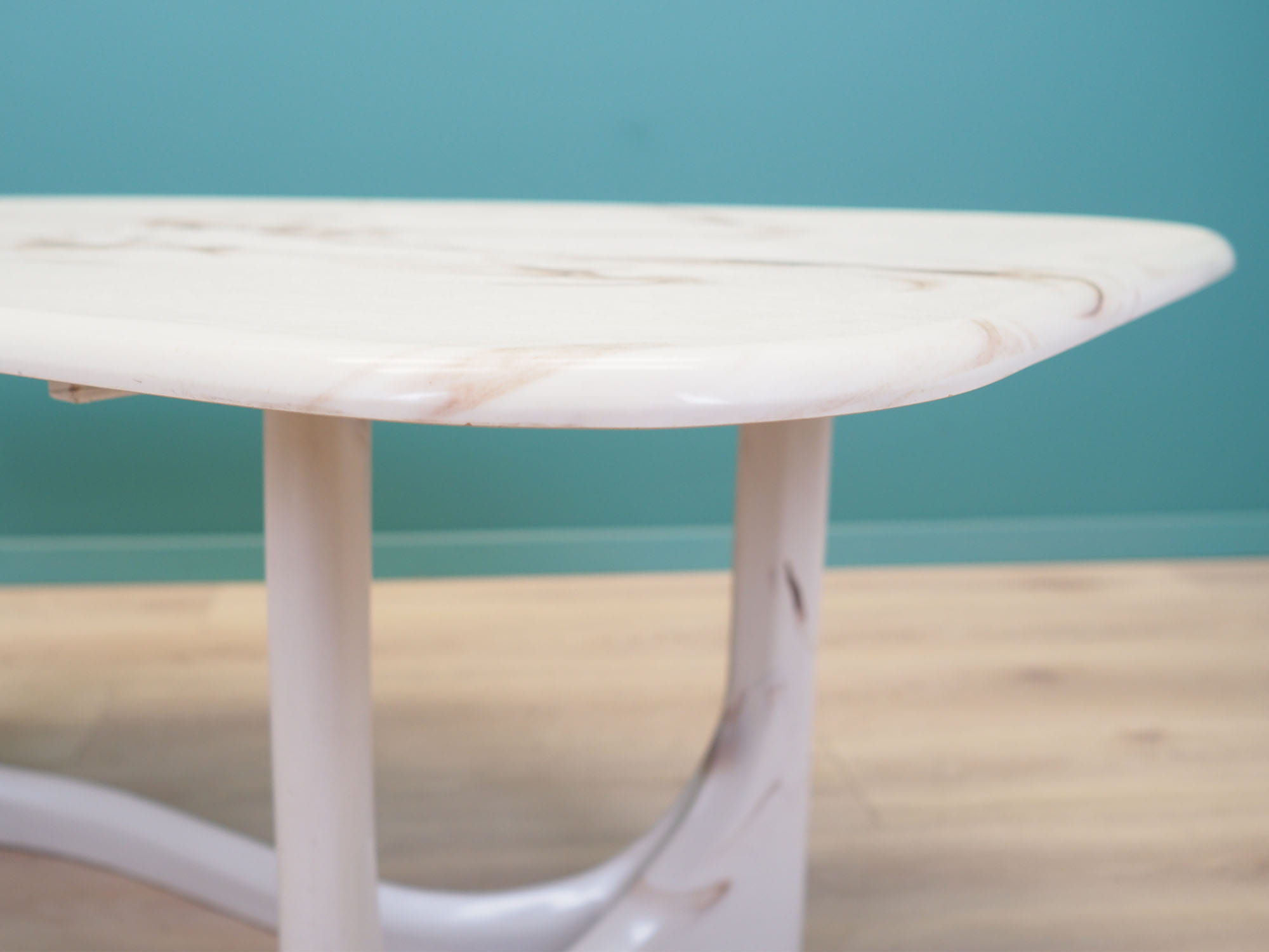 Vintage coffee table stone white 1970s