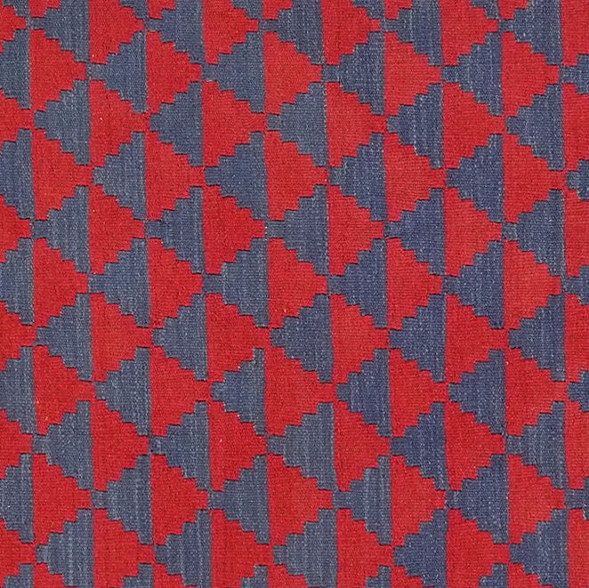 Kilim Gashgai Teppich Rot Blau