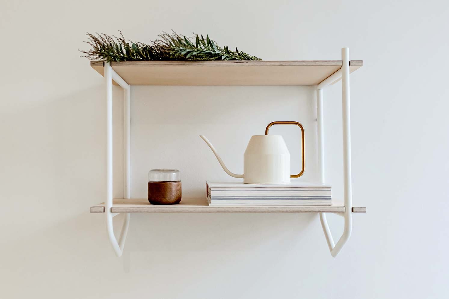Wall shelf frame Nature White