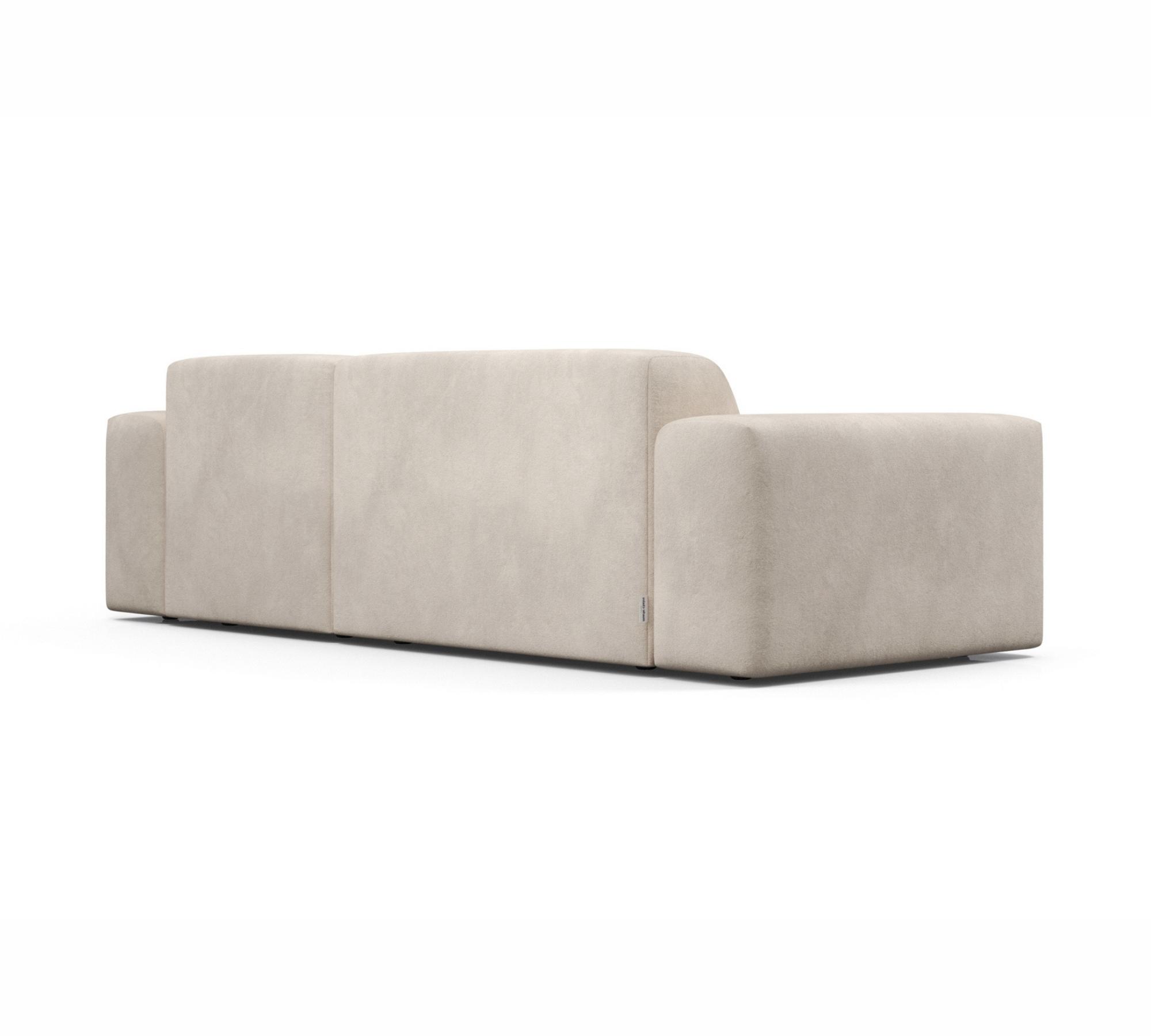 2-Sitzer Karen Récamiere Rechts Samt Beige