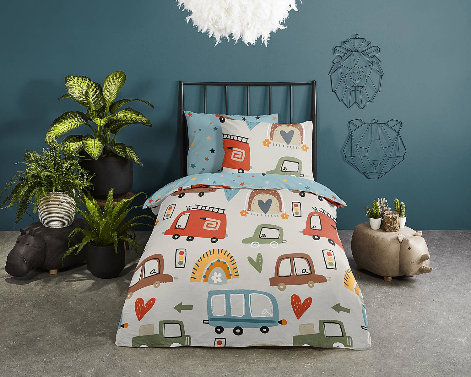 Kids' bed linen Cars Cotton Multicolor