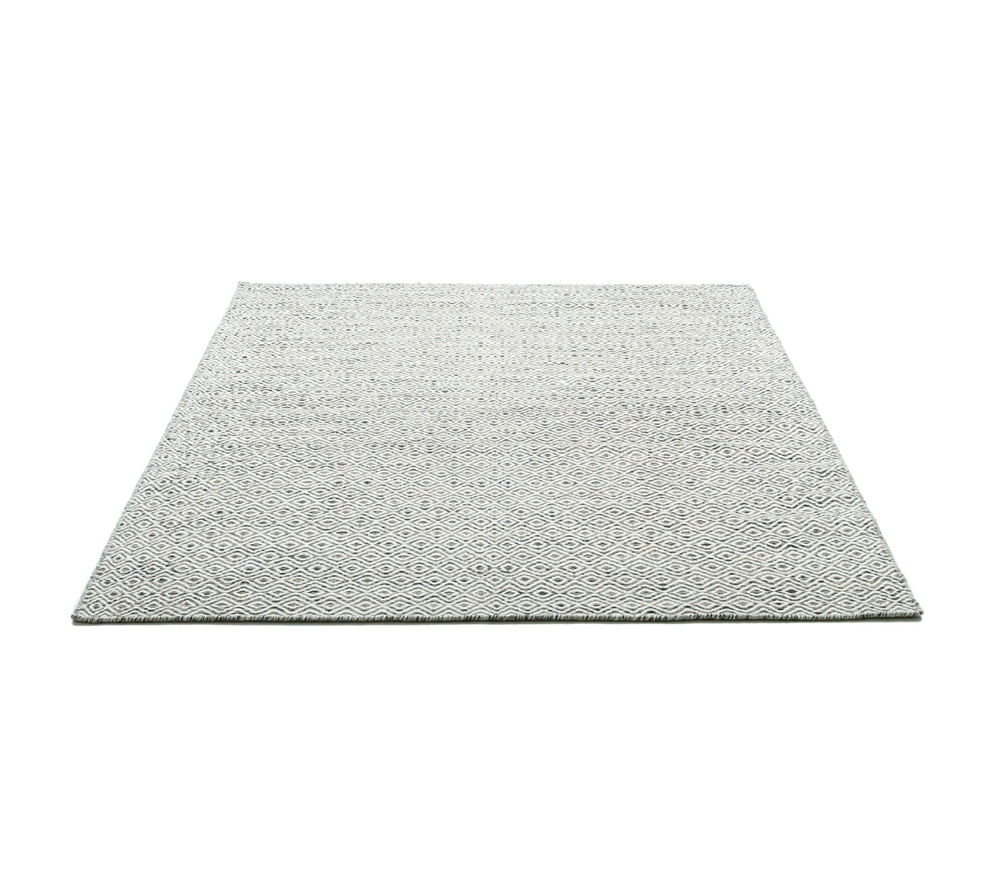 Wollteppich Schurwolle Grau 65 cm x 130 cm