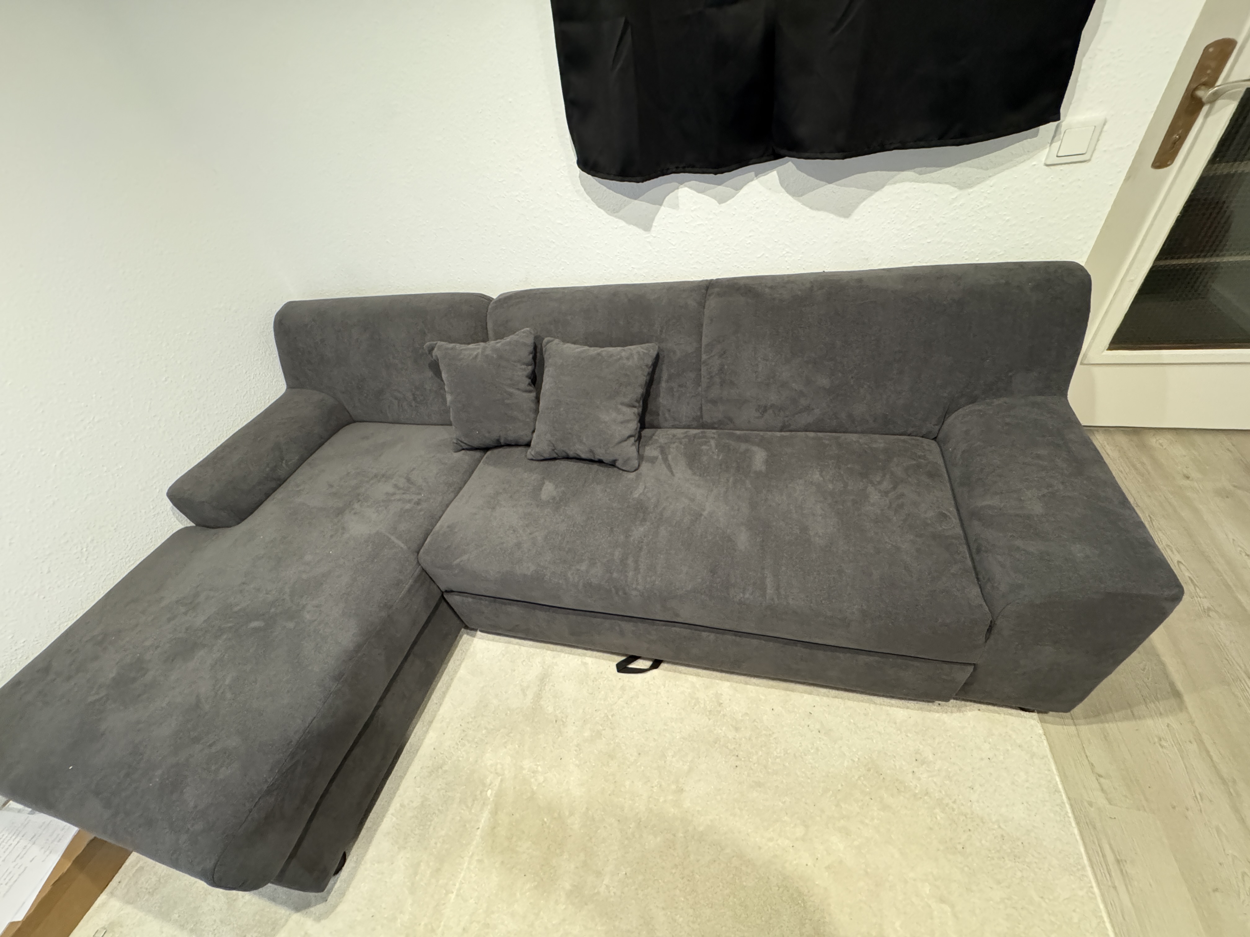 Ecksofa mit Schlaffunktion Grau