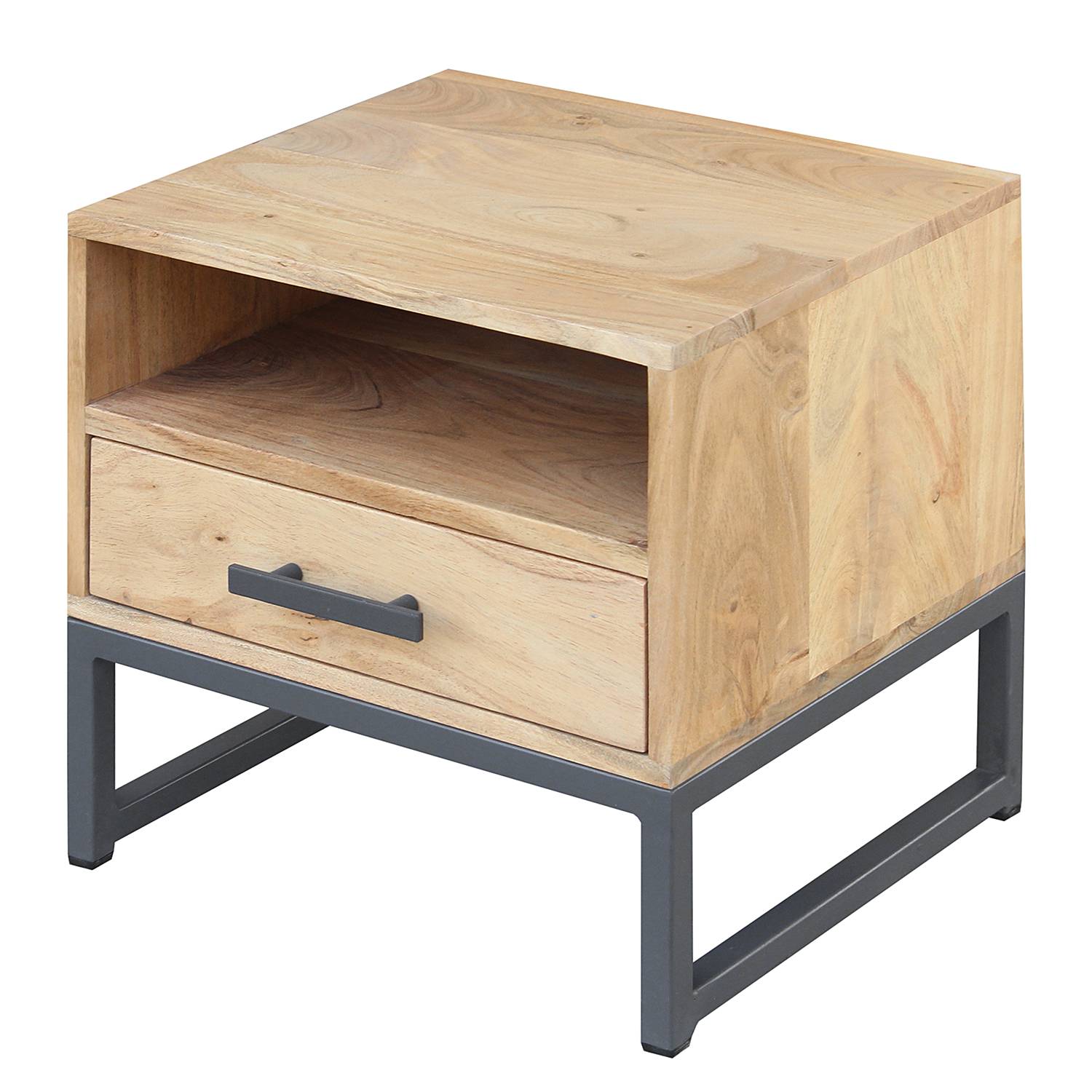 Nightstand Rasava Acacia Solid Brown