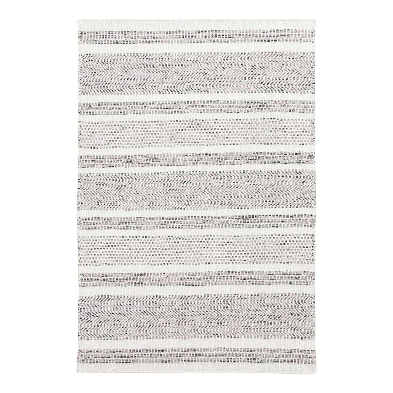 Trondheim II Teppich Schurwolle Grau 65 x 130 cm