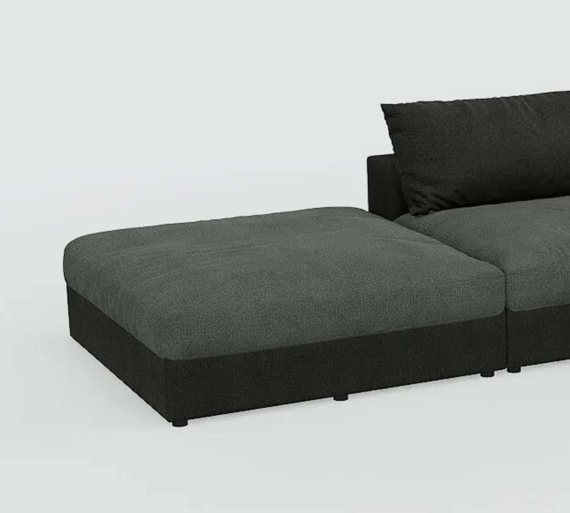 Flayr Sofa Récamiere Rechts Webstoff Grautöne
