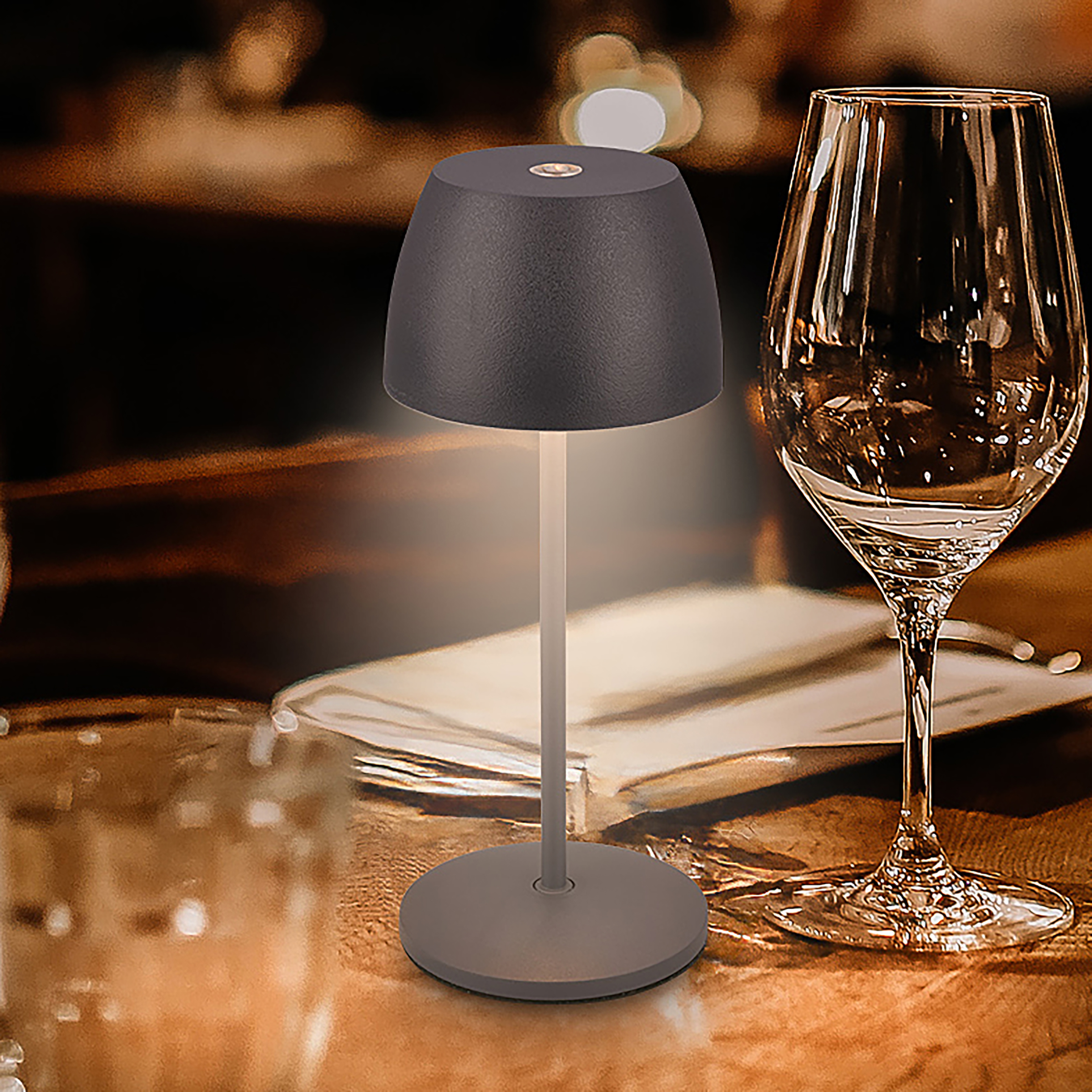 LED Akku Tischleuchte Serina Mini Typ B Grau