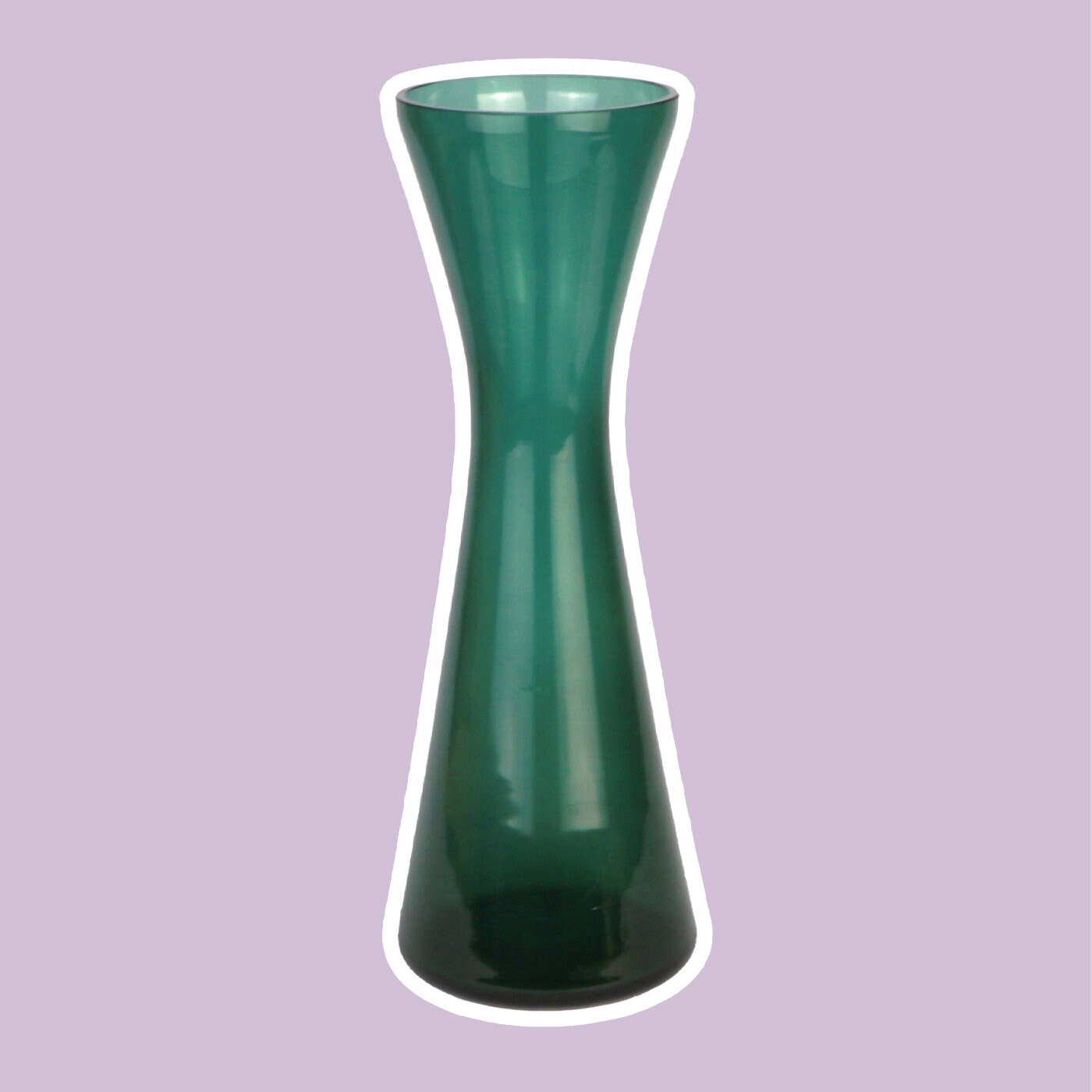 Vintage Vase Glas Grün 1960er Jahre