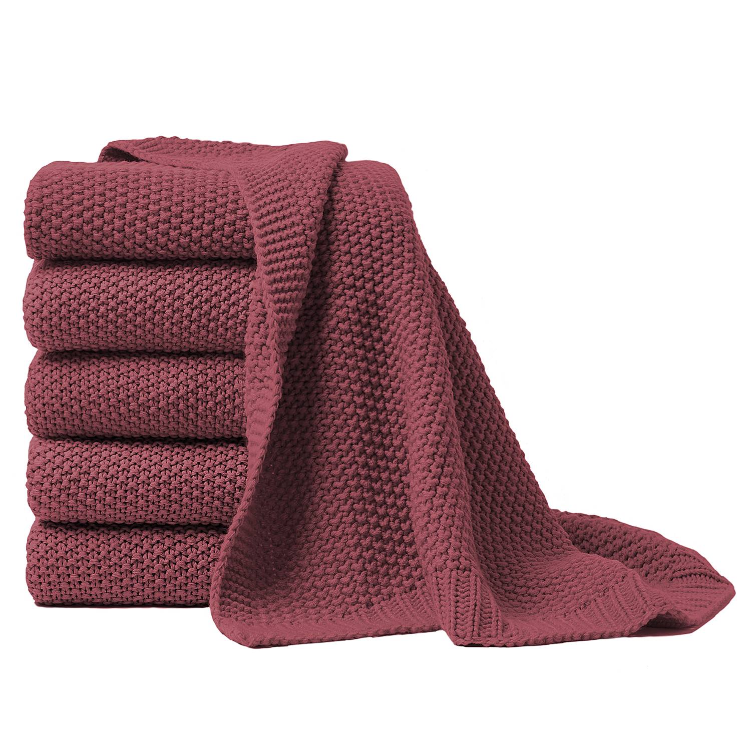 Viby Strickdecke Polyester Bordeaux