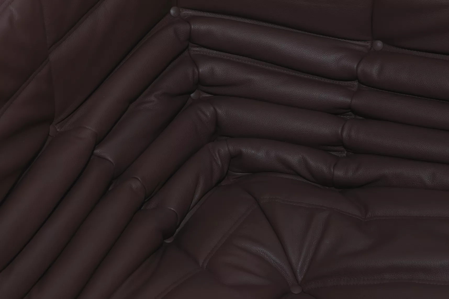 Togo Divano angolare Pelle Madras Marrone