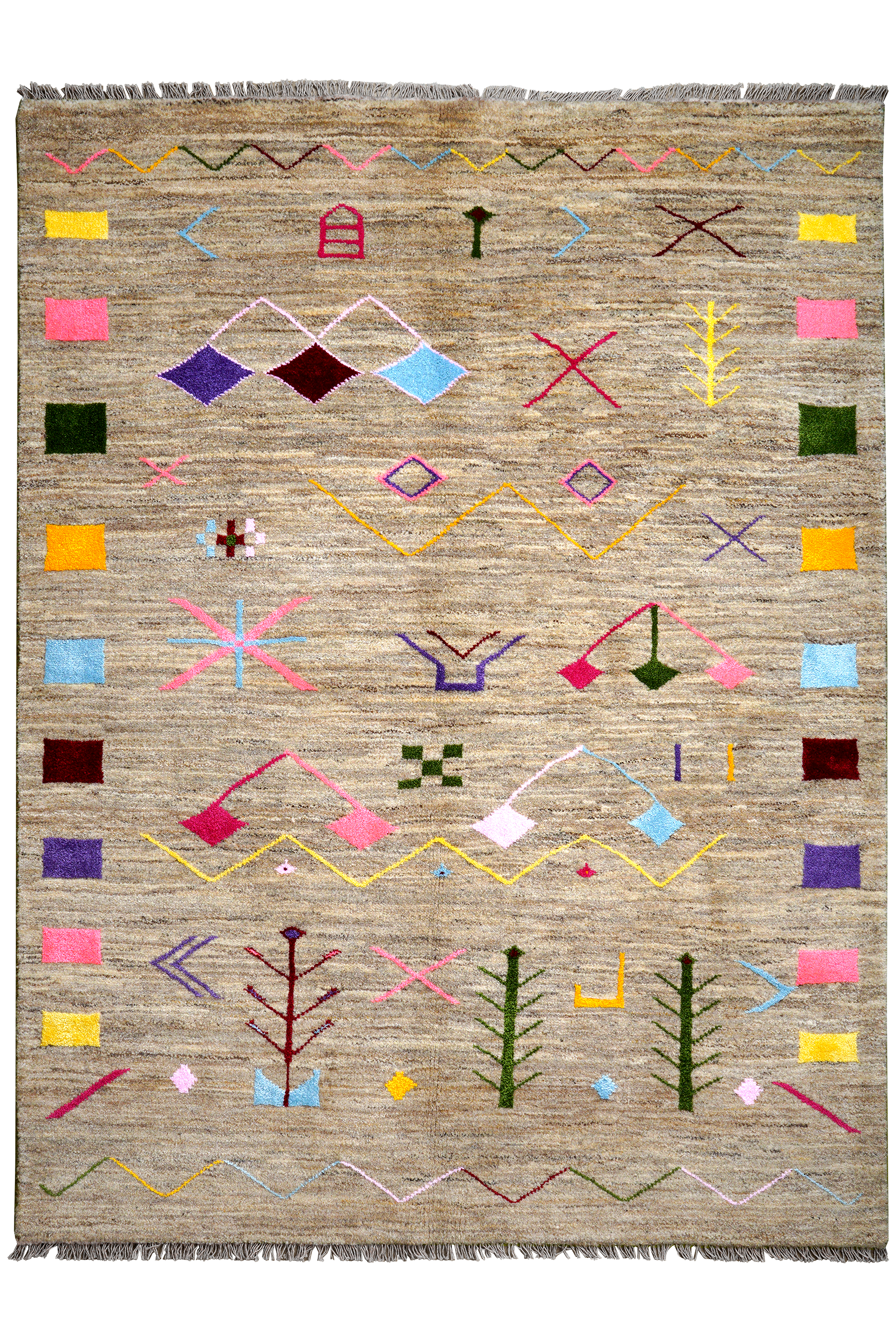 Gabbeh Basi Tappeto Multicolore