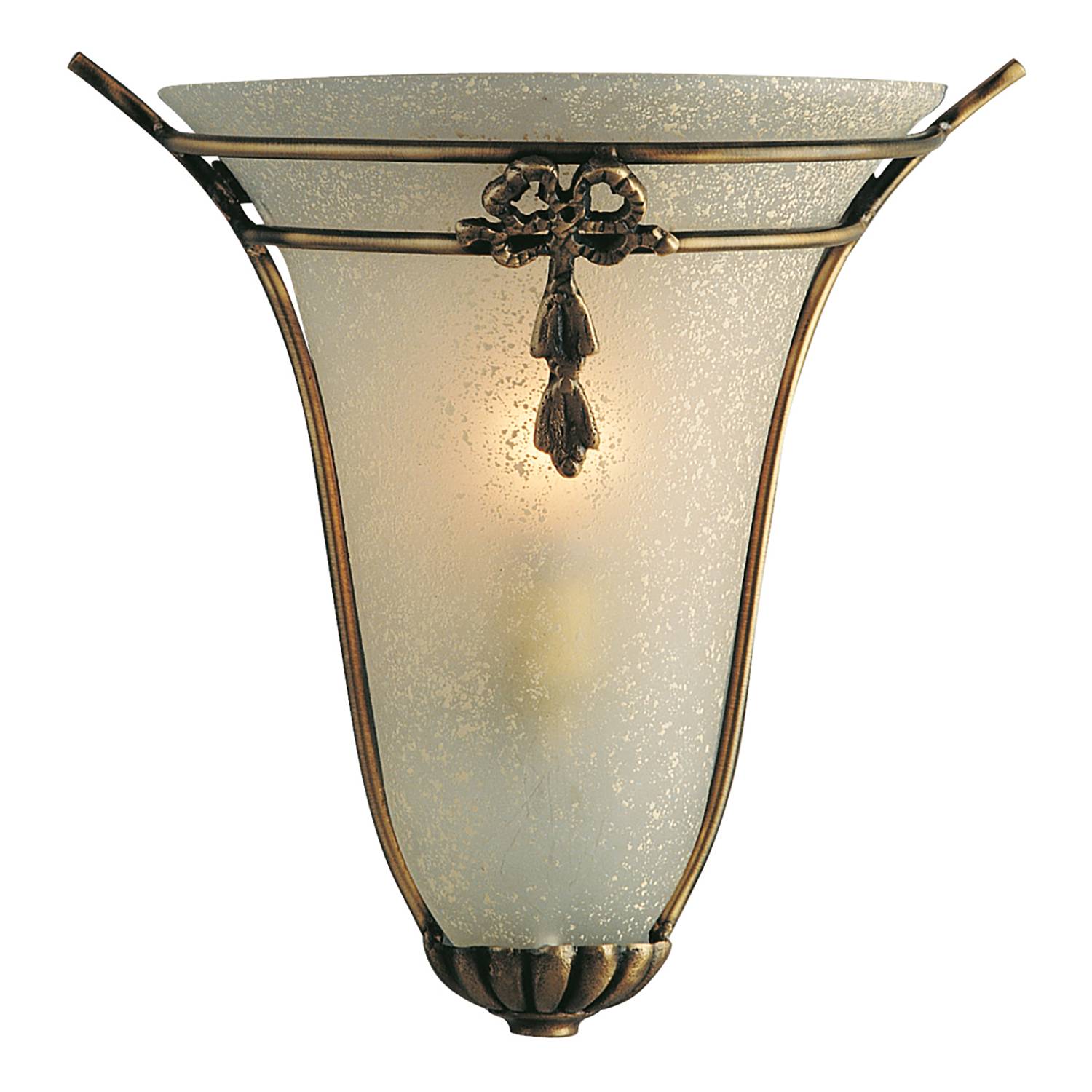 Wandleuchte Wall V Glas / Messing 1-flammig