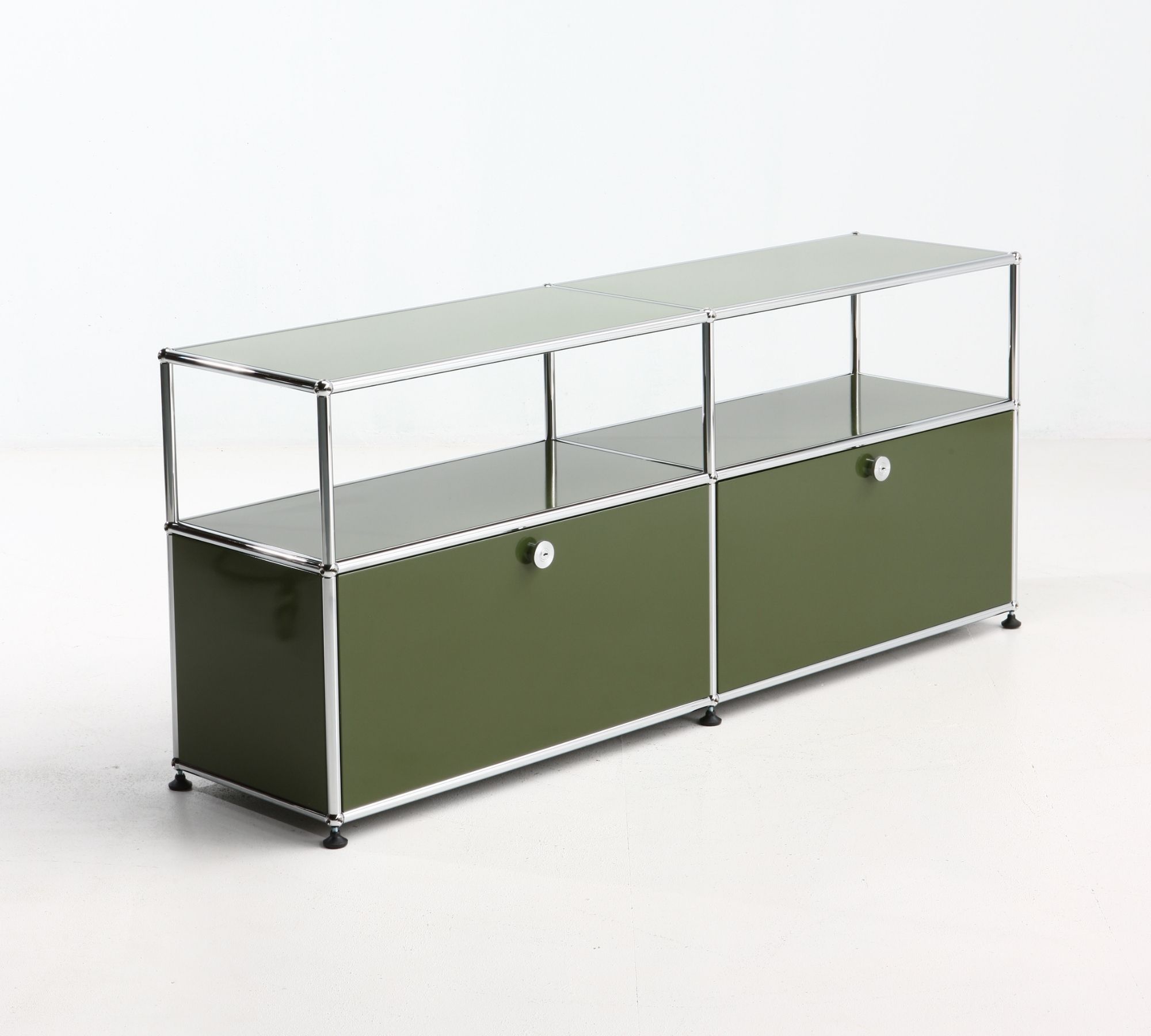 Sideboard 2x1 Mit 2 Klapptüren Olivgrün