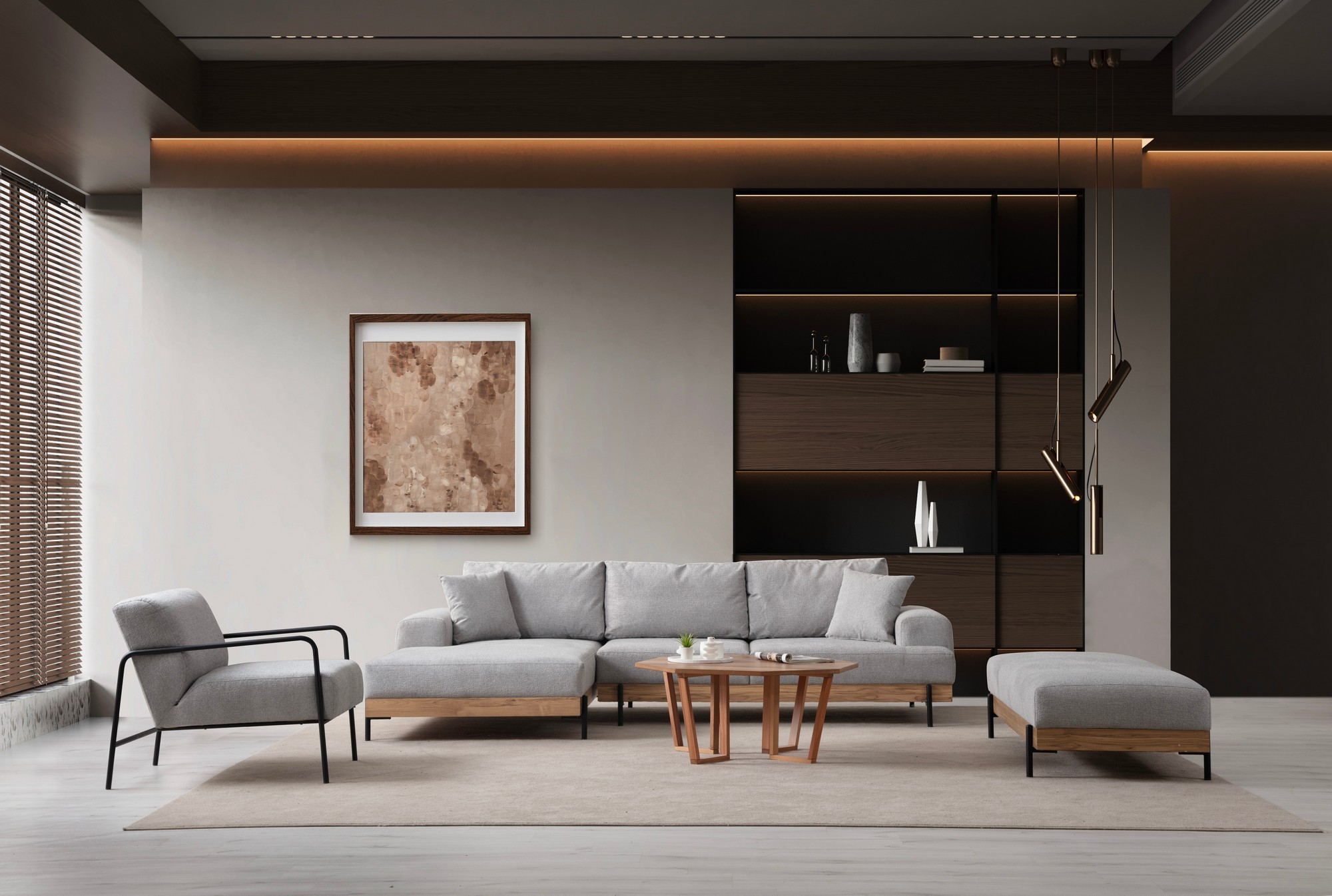 Eti Divano Angolare Sinistro Grigio