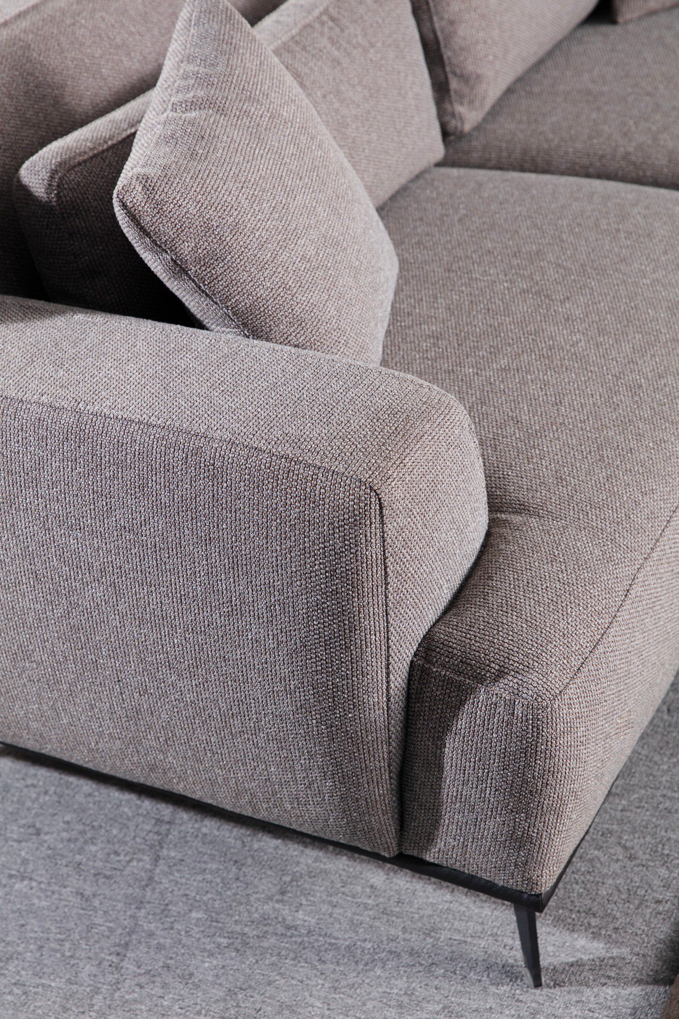 Jaguar 3-Sitzer Sofa Braun-Grau