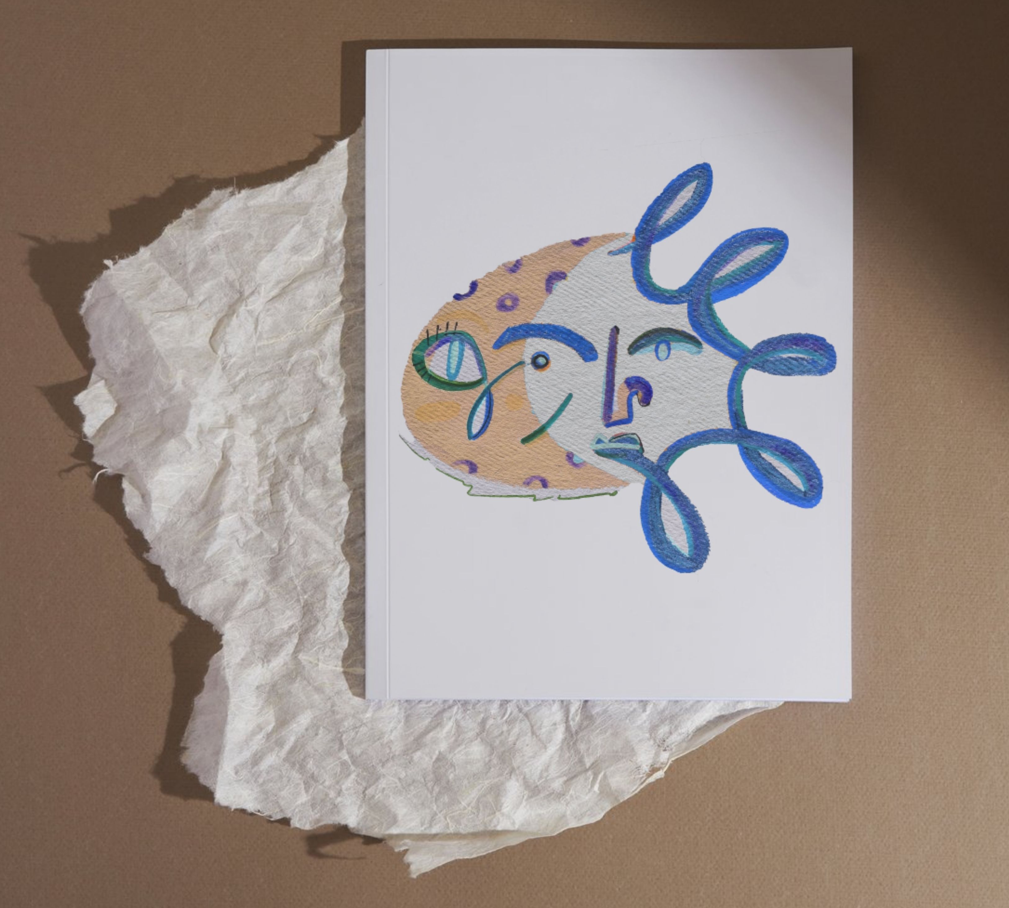 Solstice blau Kunstdruck