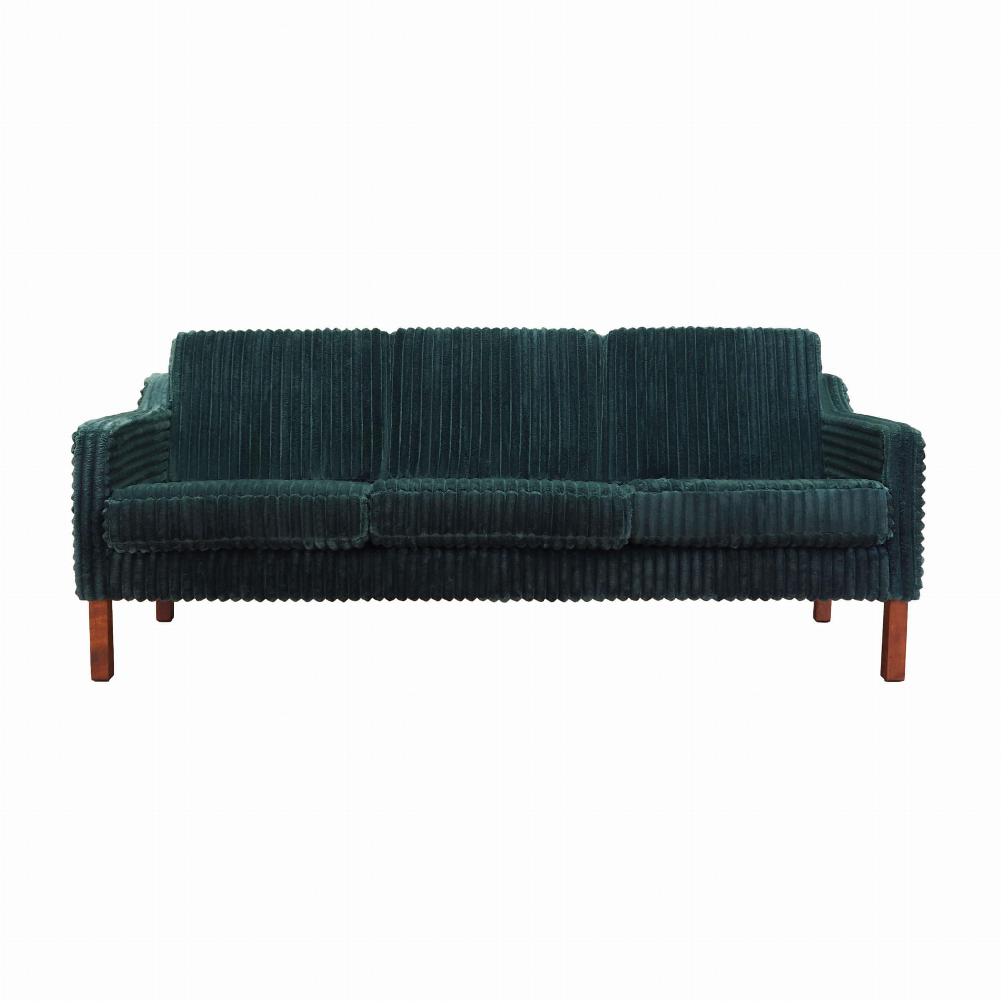 Vintage Sofa Samt Grün 1970er Jahre