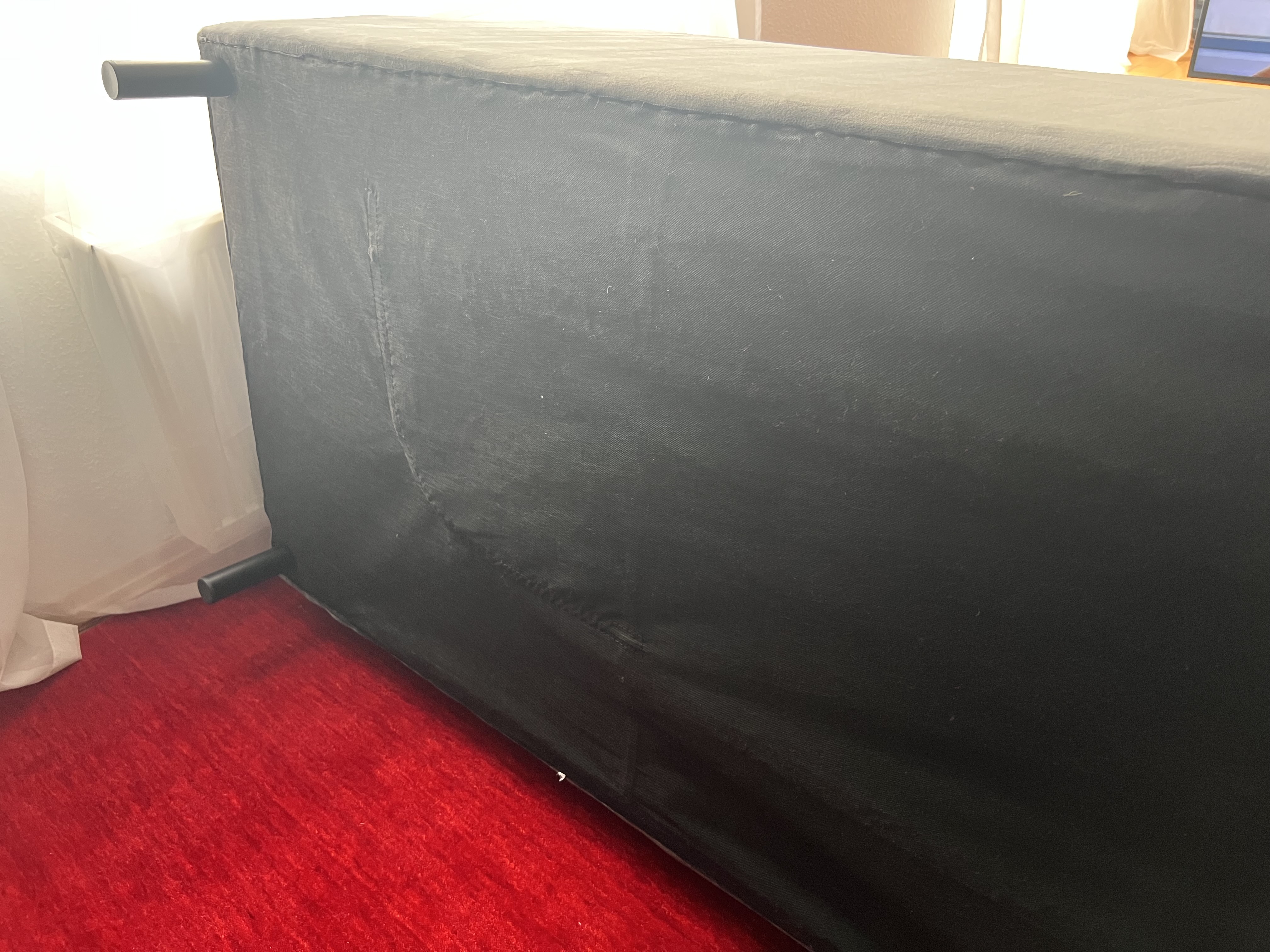 Chesterfield 3-Sitzer Sofa Samt Grau