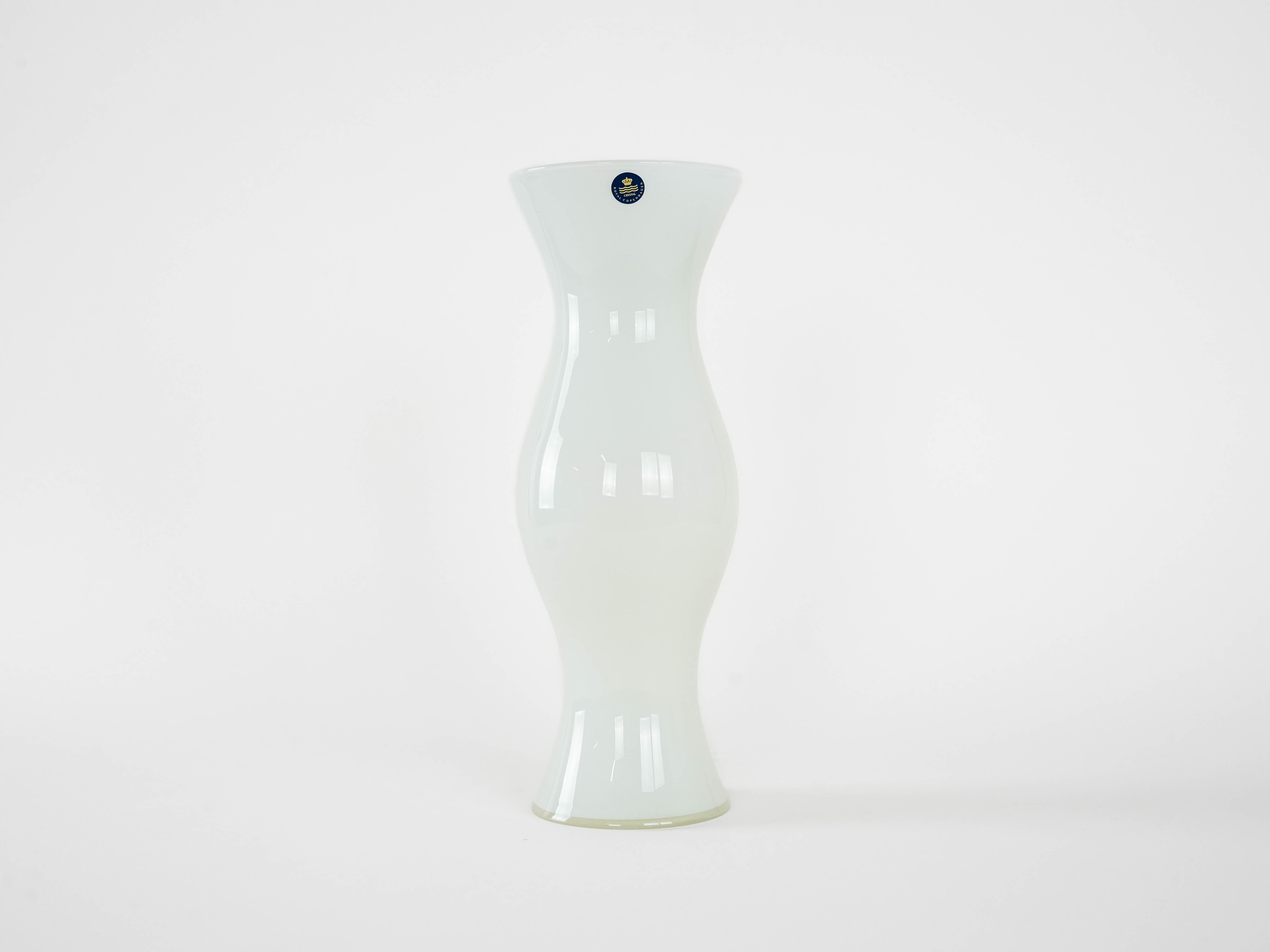 Glass vase White 1970s