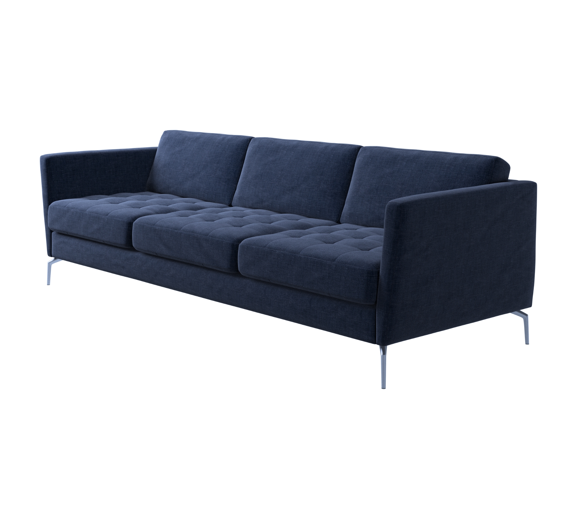 Osaka Sofa Getuftete Sitzfläche Tomelilla Stoff 3144 Blau