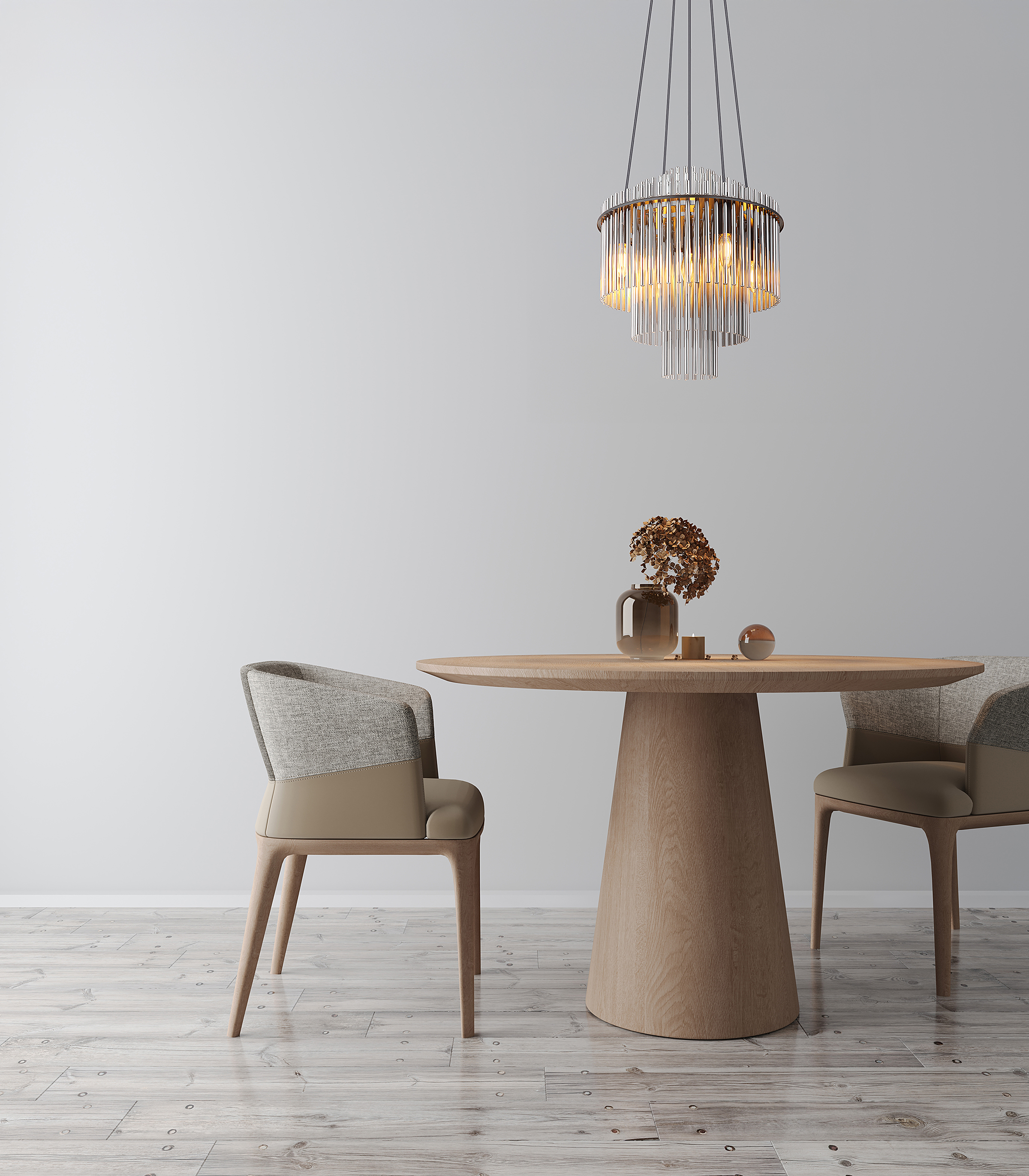Pendelleuchte Gorley Typ G Rauchglas Eisen Schwarz