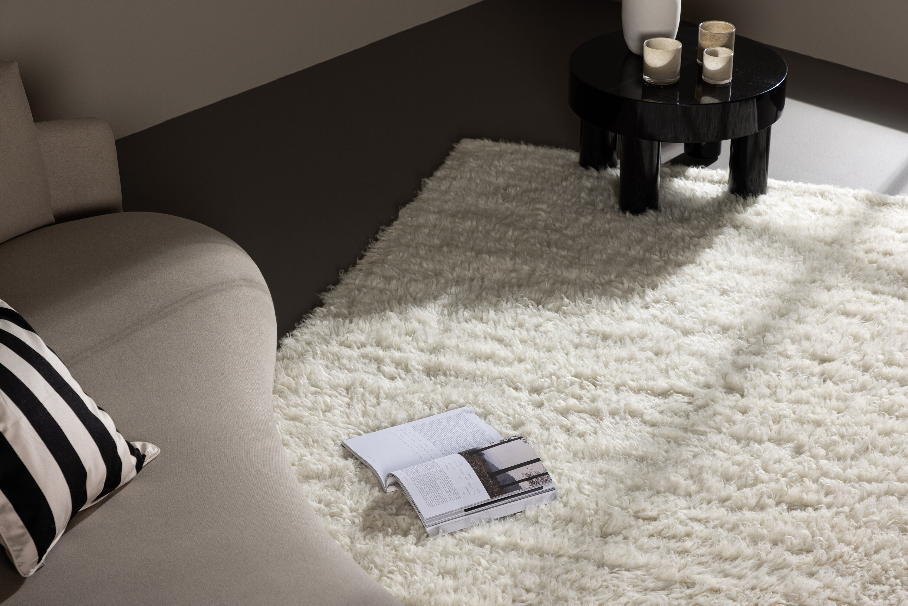 Leiko Teppich Wolle 160x230cm Weiß