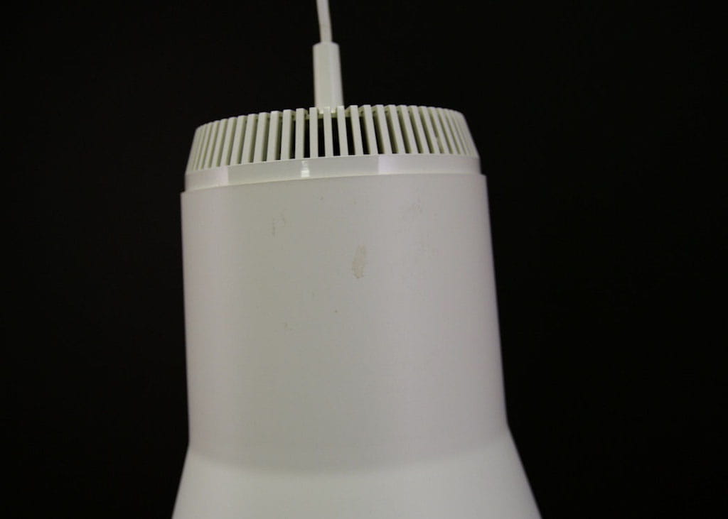Vintage pendant lamp plastic white 1970s 
