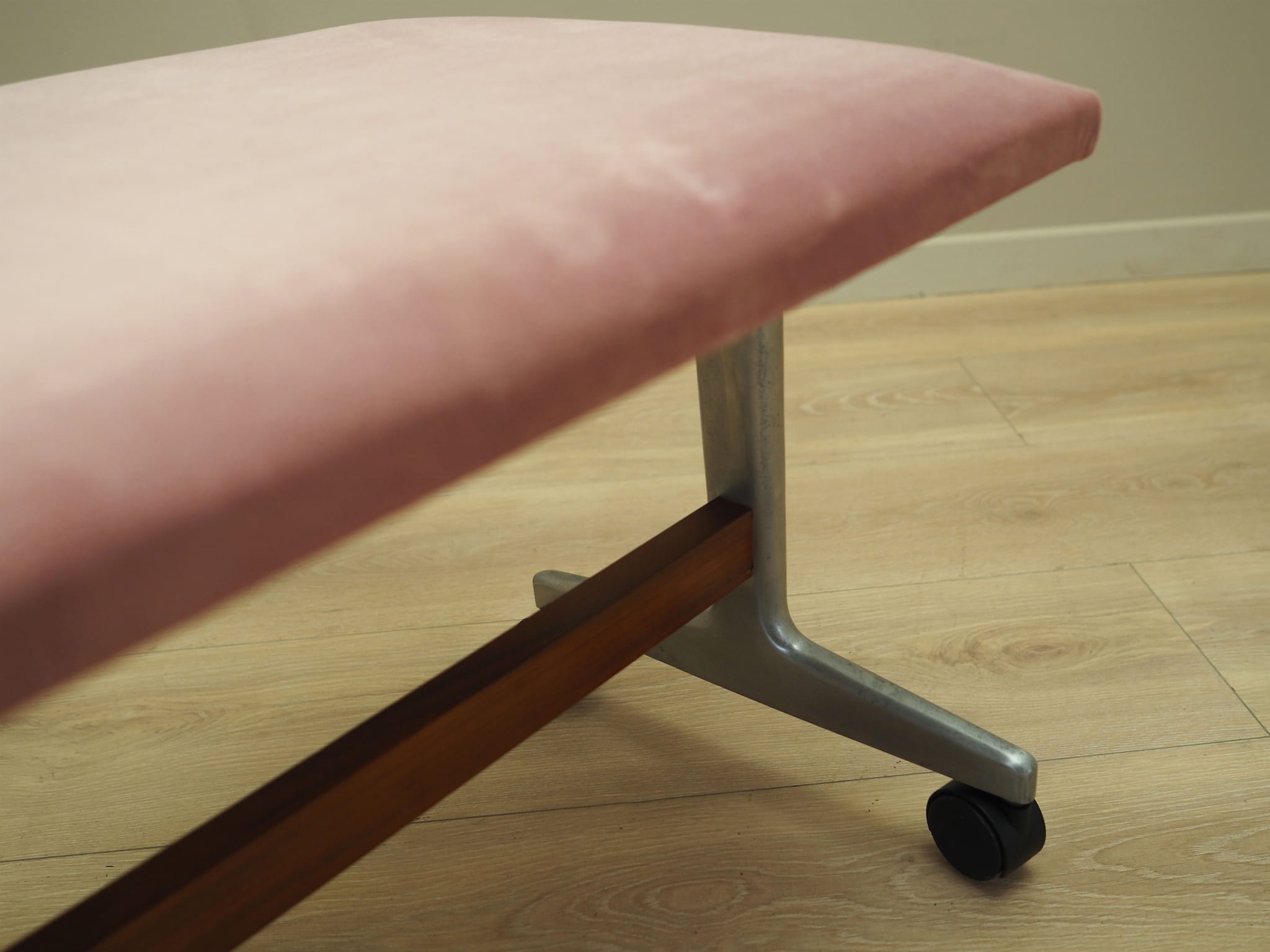 Vintage footstool Textile Wood Pink 1960s