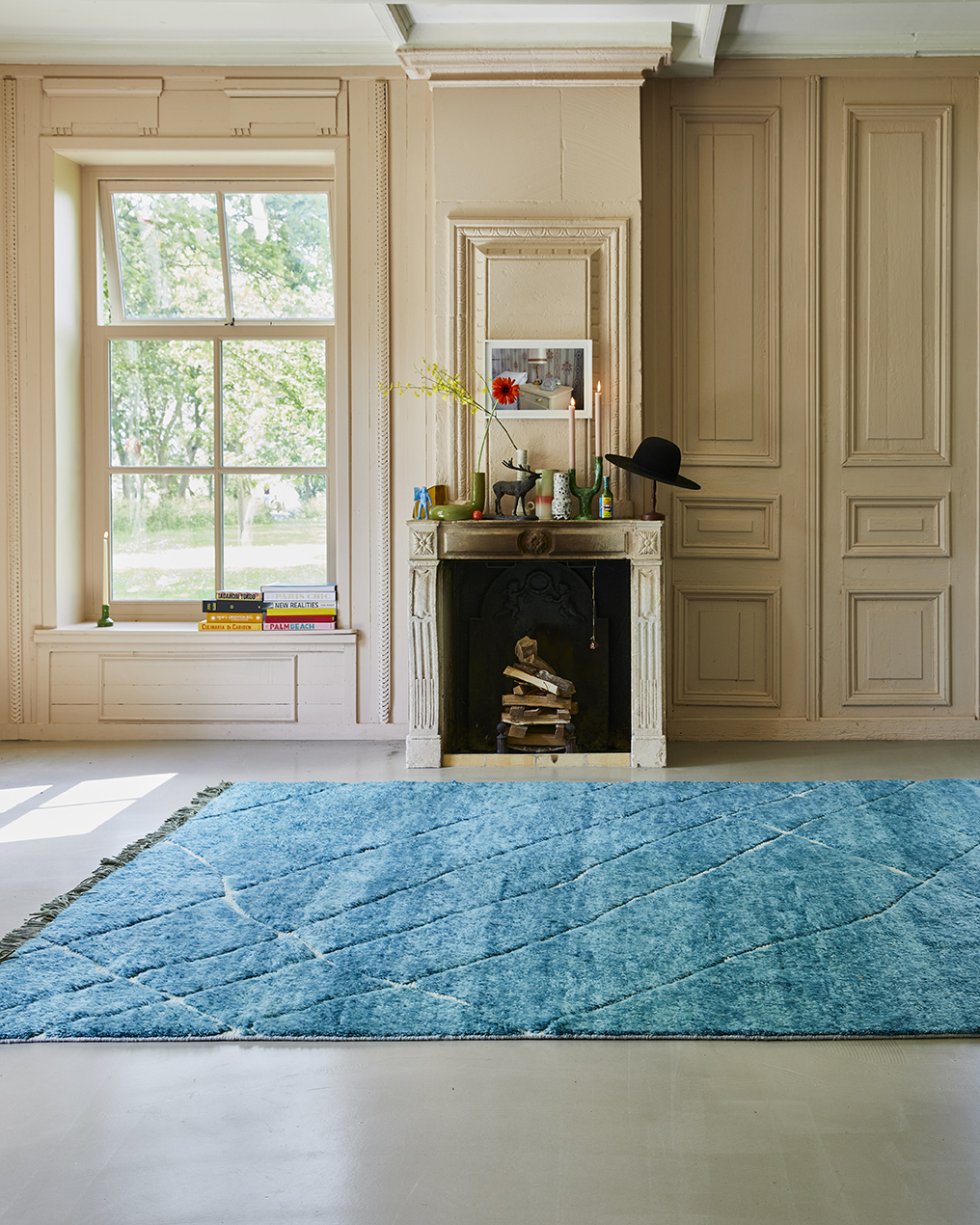 Wool Rug HKLIVING Hand-knotted Turquoise