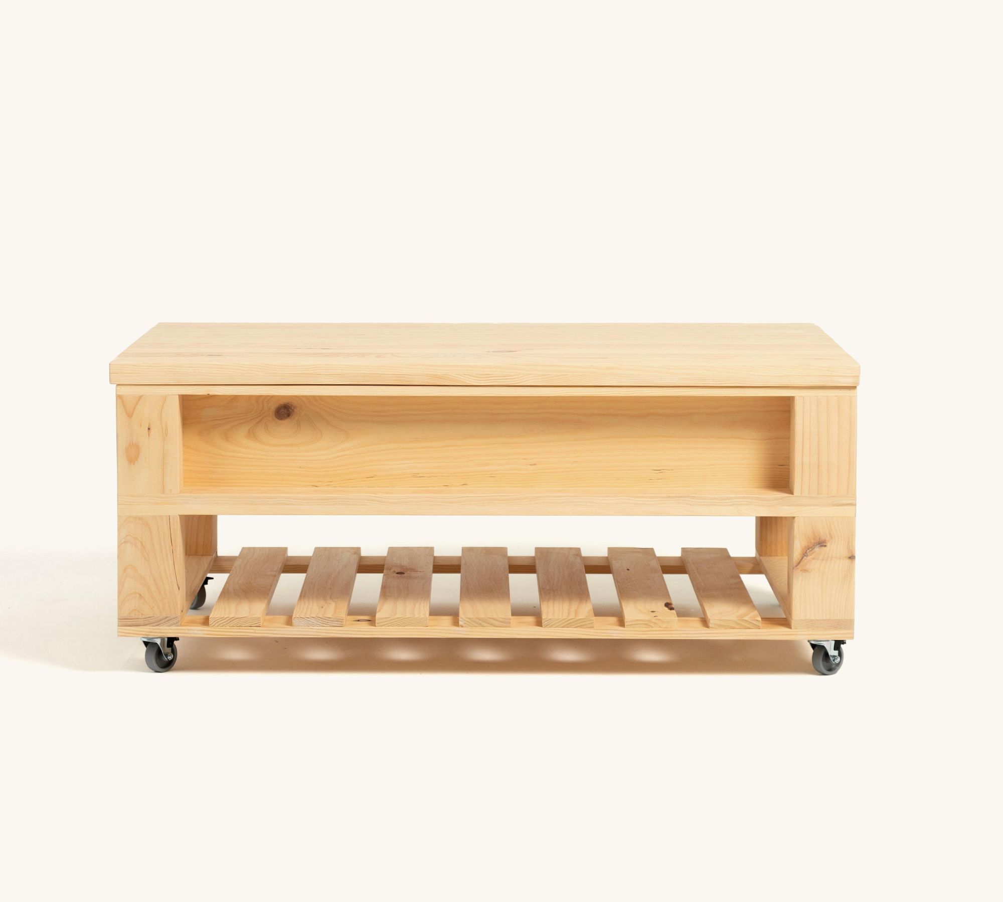 Meike Couchtisch Holz Metall Kiefer
