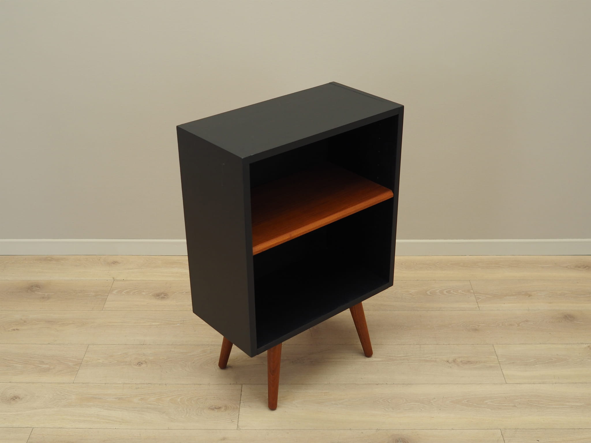 Vintage Bücherregal Teakholz Braun 1970er Jahre
