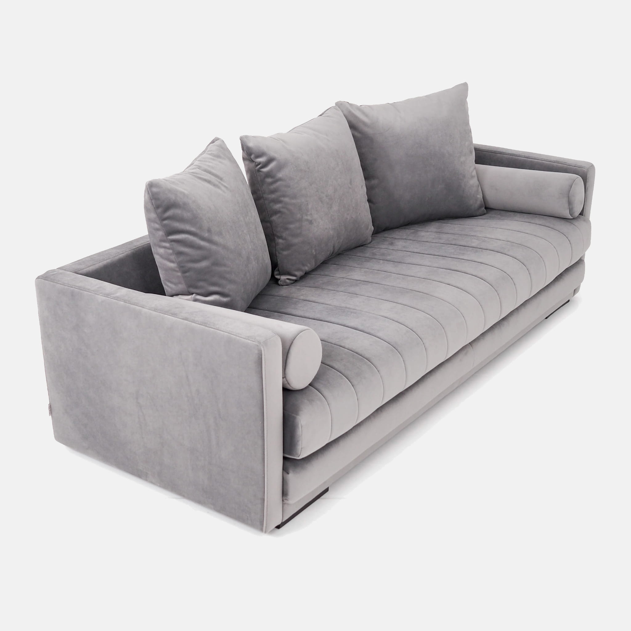 Kopenhaga Sofa 3-Sitzer Velour Silber