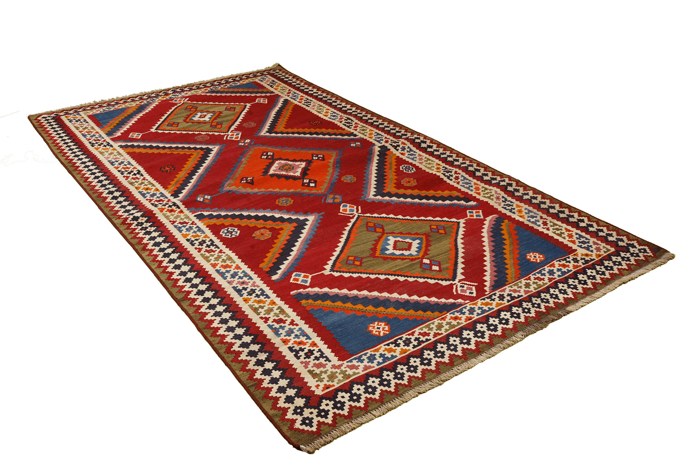 Kilim Gashgai Teppich Mehrfarbig