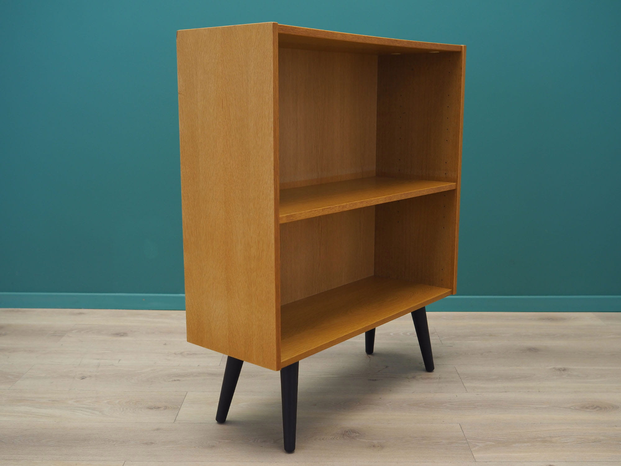 Vintage Bookshelf Ash Wood Brown 1970s