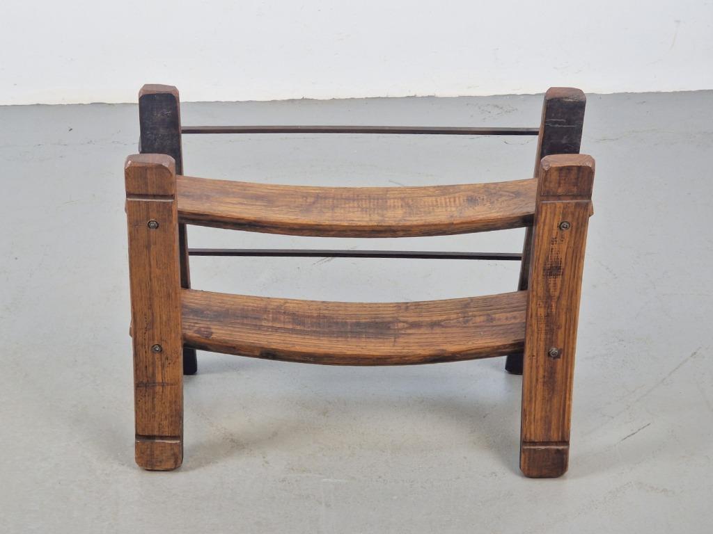 Vintage Weinregal Holz Braun 1960er Jahre