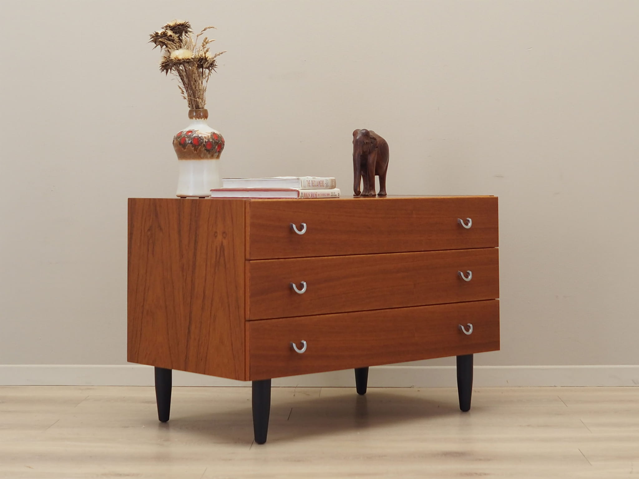 Vintage Kommode Teakholz Braun 1970er Jahre