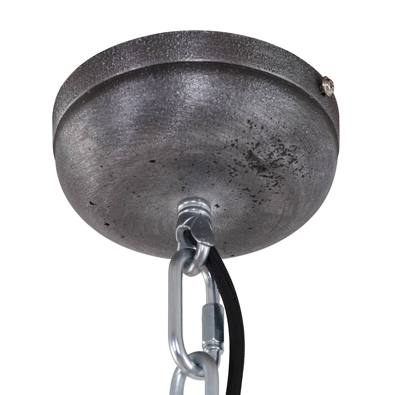 1-Flame Pendant Lamp Bikkel Steel Glass Grey