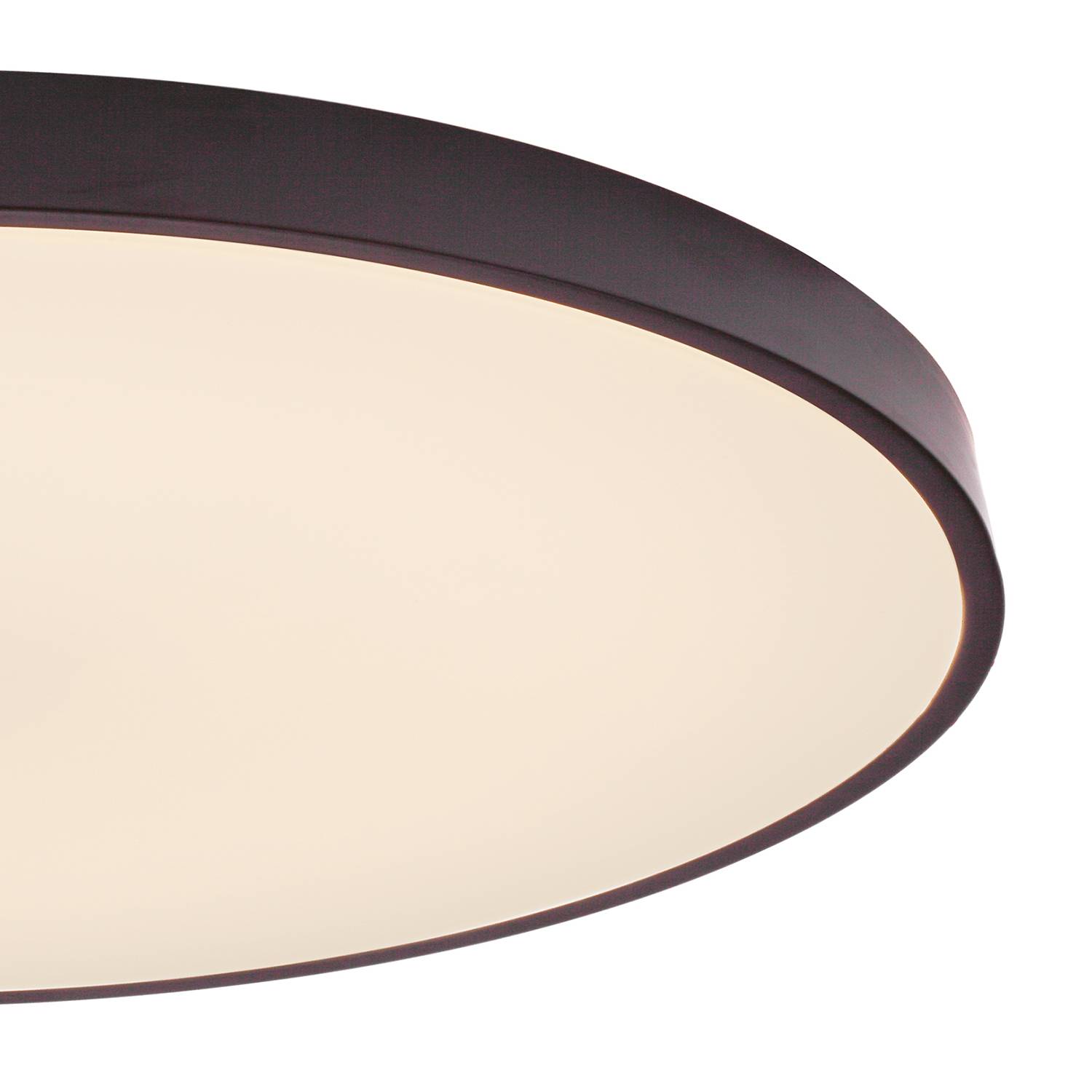 Slimline LED-Deckenleuchte Eisen Kunststoff Schwarz