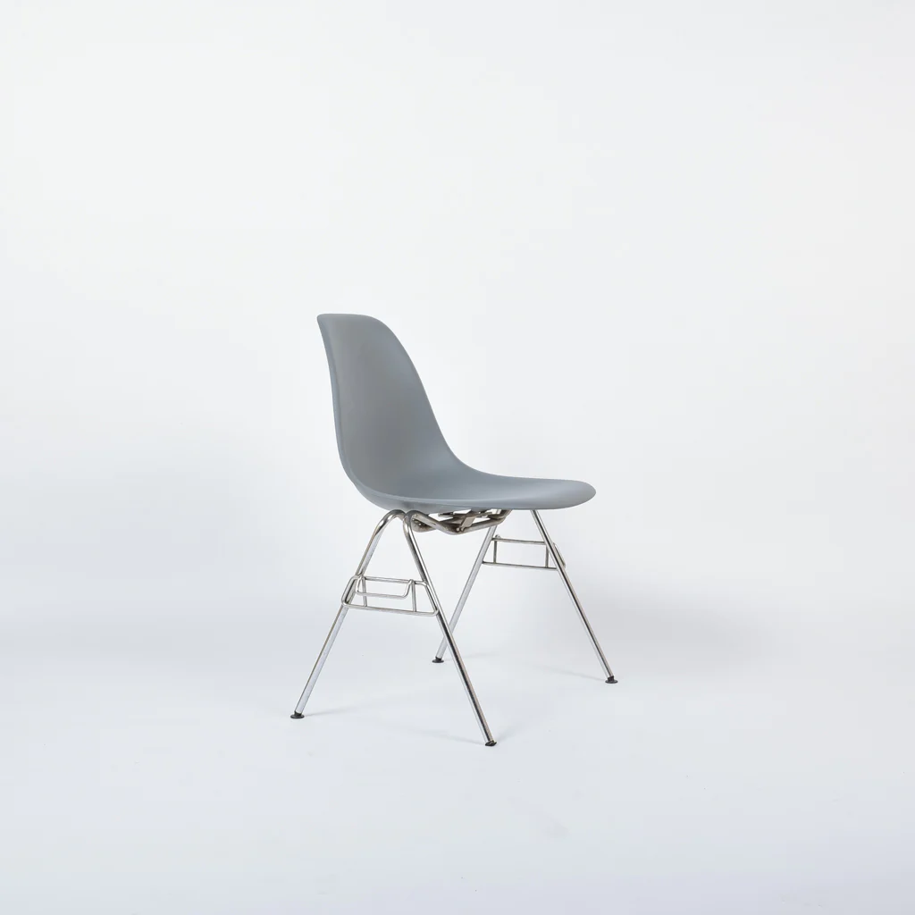 Eames DSS Plastic Side Chair Grau