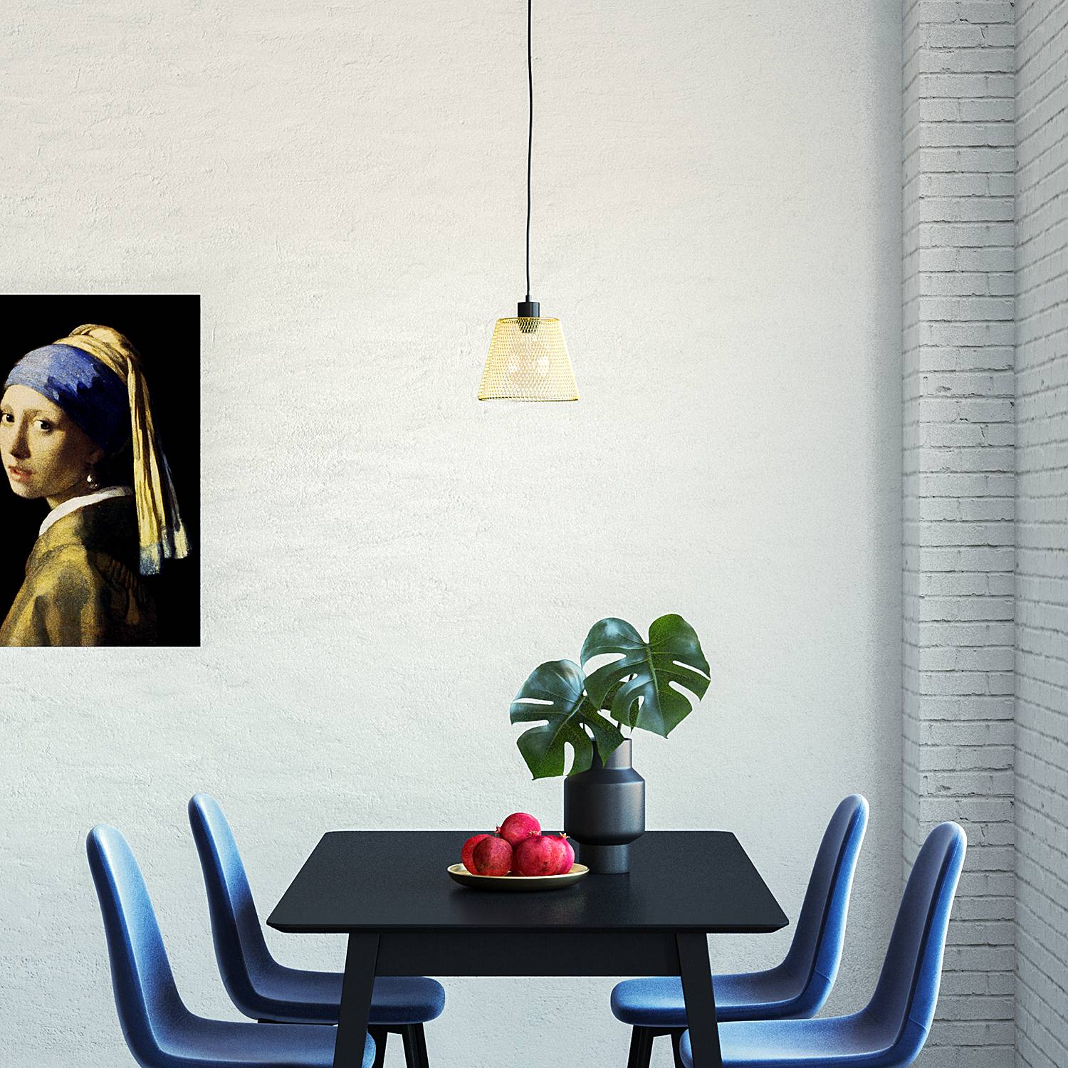 The Vicel pendant lamp iron 1-light