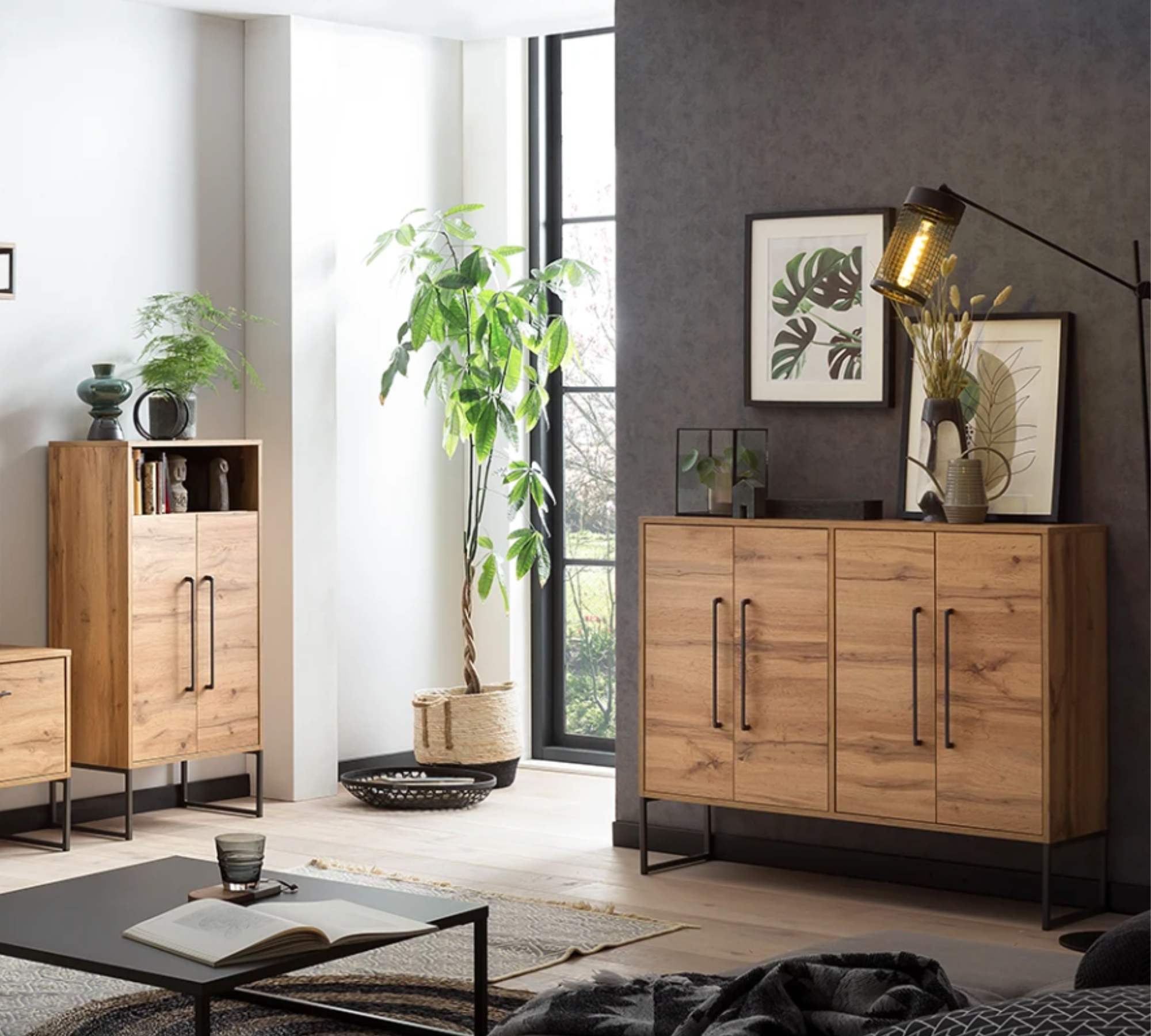 Kommode Landhaus Eichenoptik