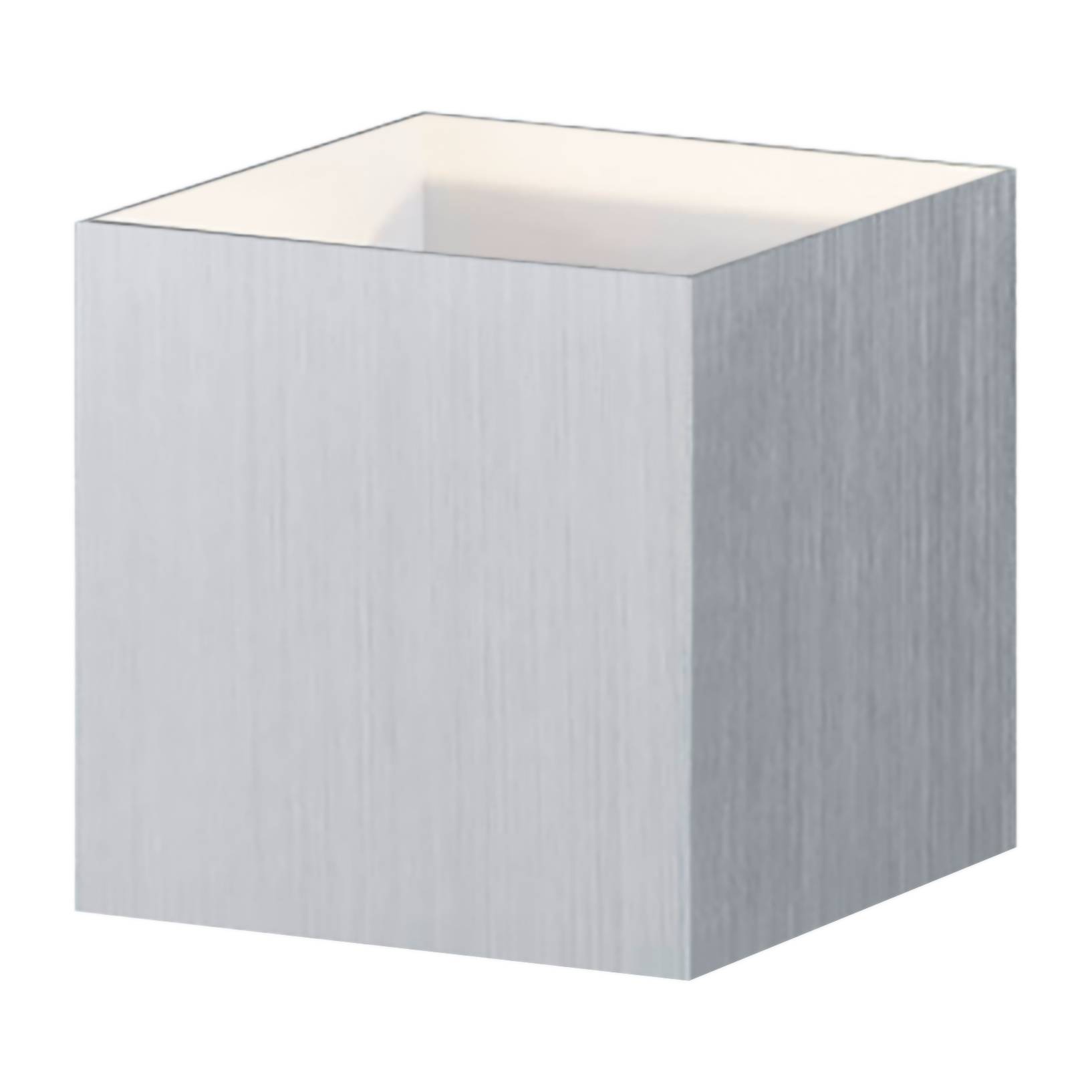 Wandleuchte Quad Aluminium Silber