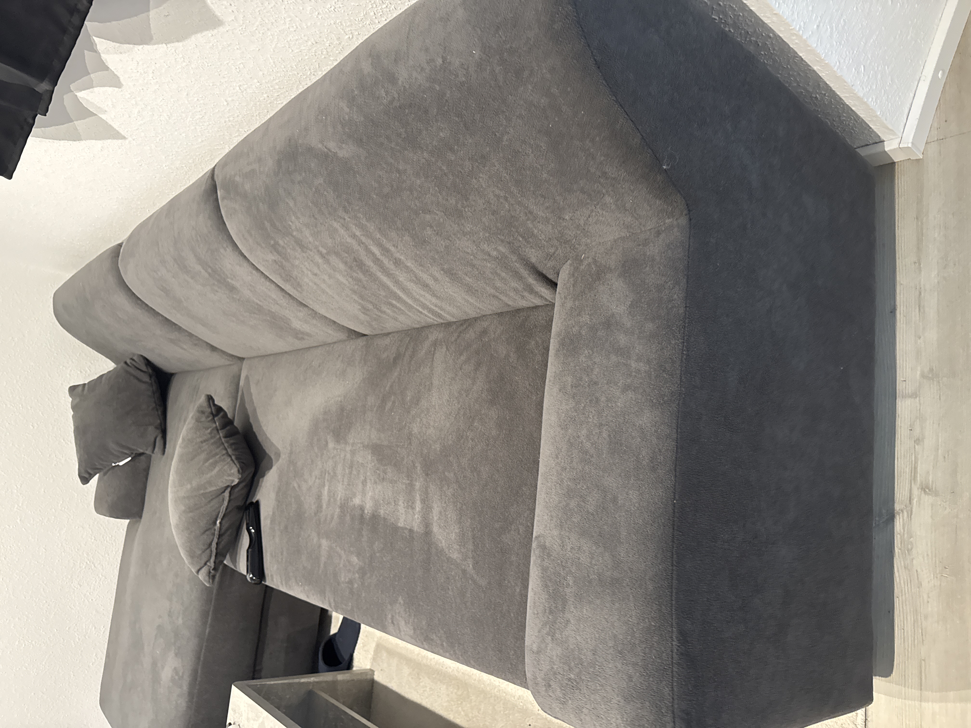 Corner sofa with sleeping function Grey