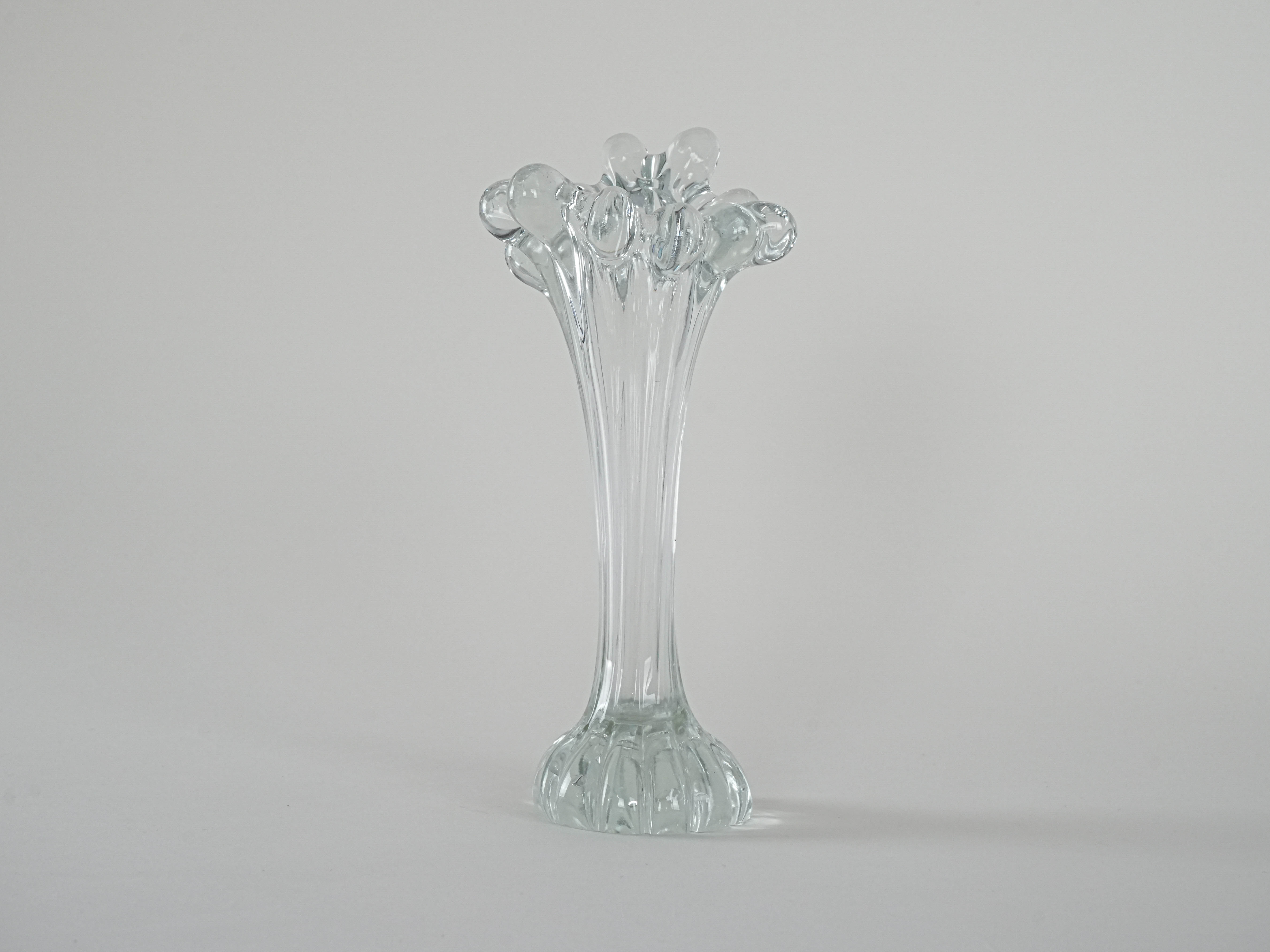 Glass vase Grey