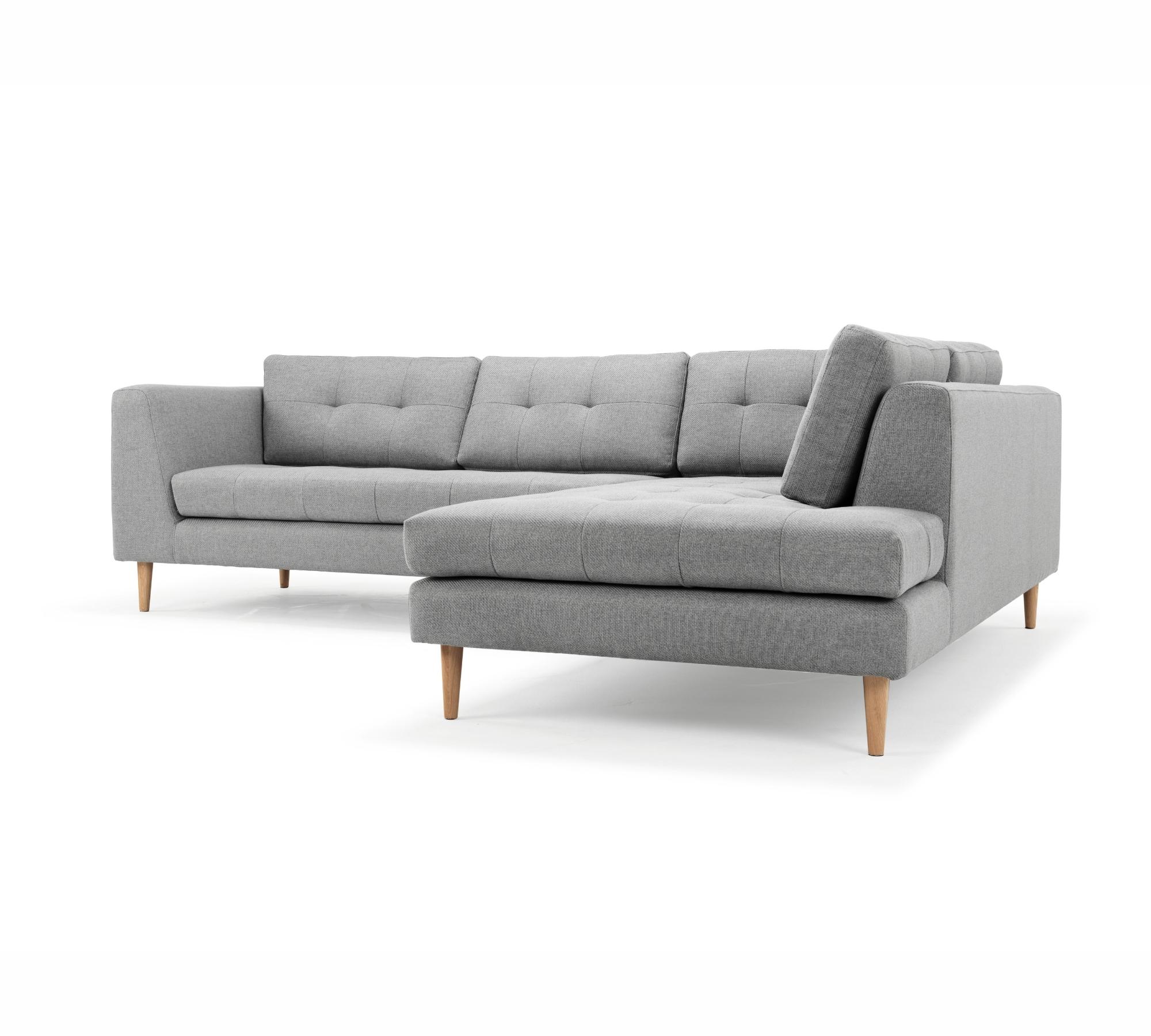 Nelson Ecksofa Récamiere Rechts Helles Grau