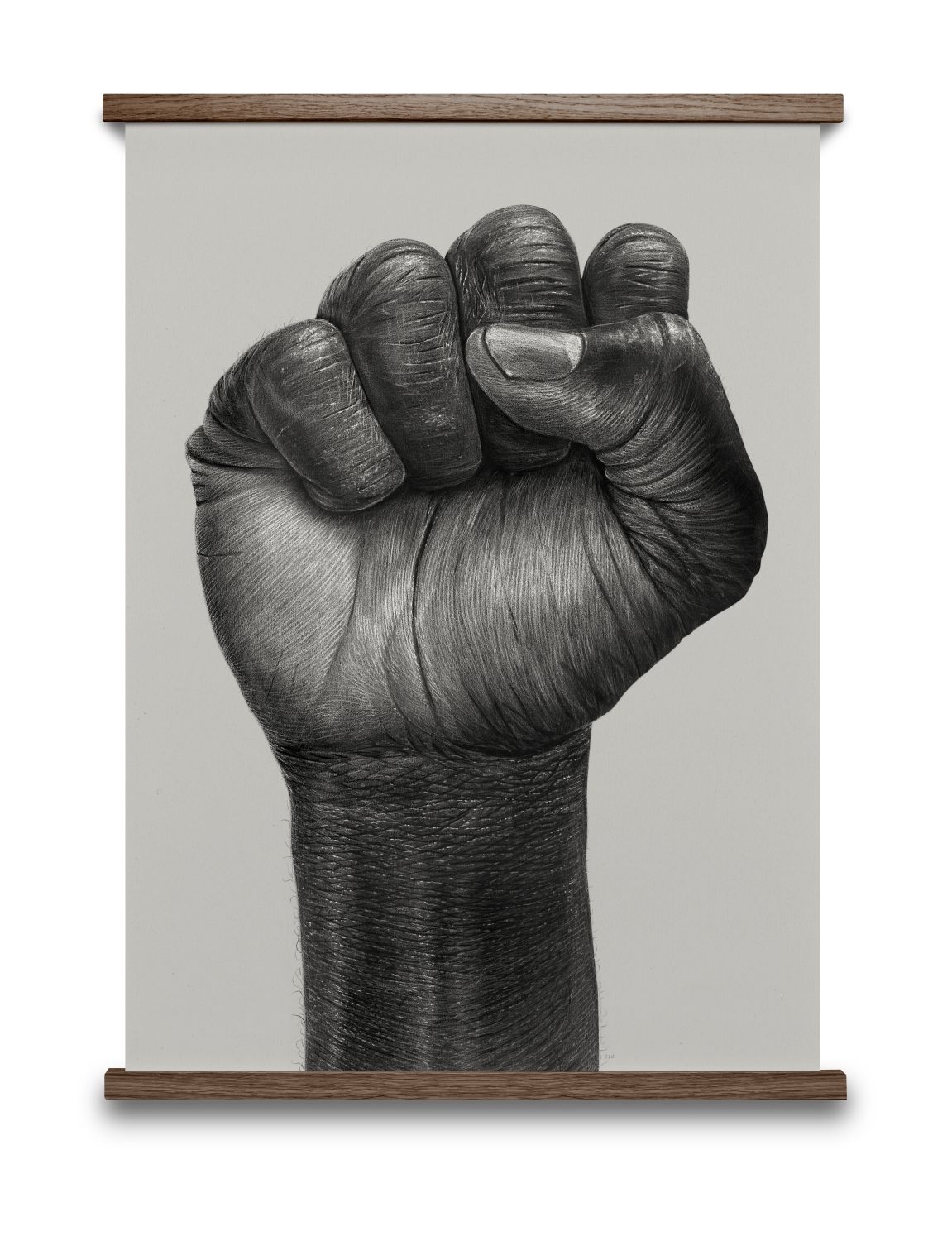 Raised Fist Poster Mehrfarbig ohne Rahmen