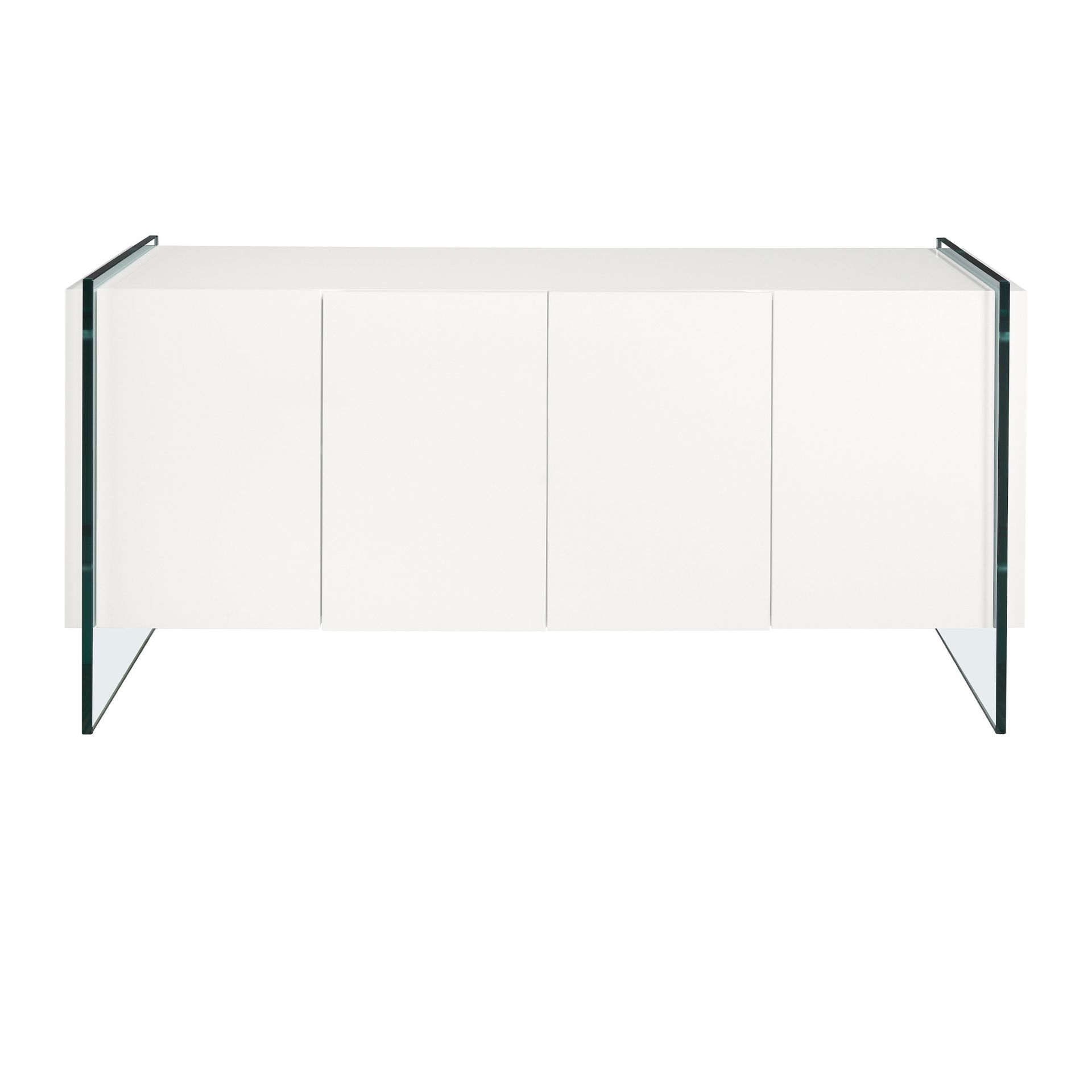 3058 Sideboard Glas Weiß