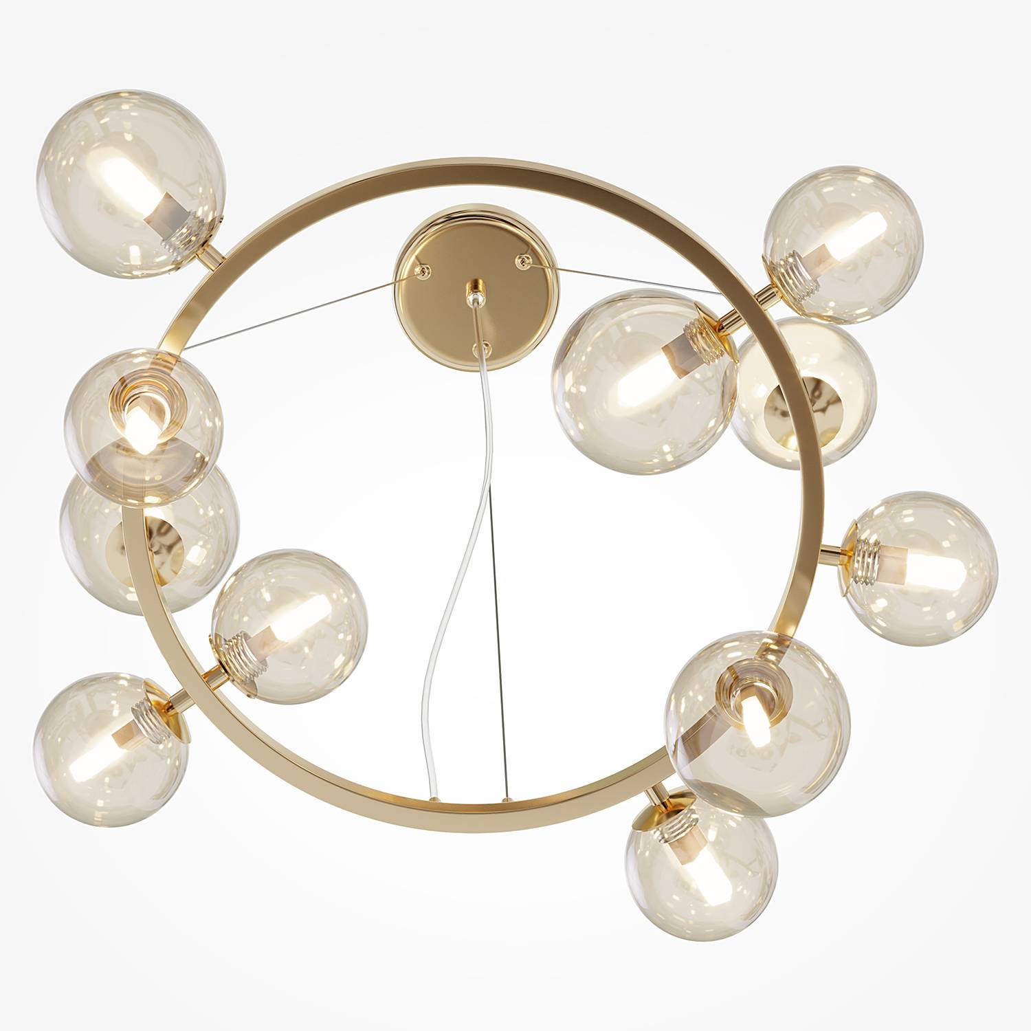 Pendelleuchte Dallas Typ J Farbglas Gold